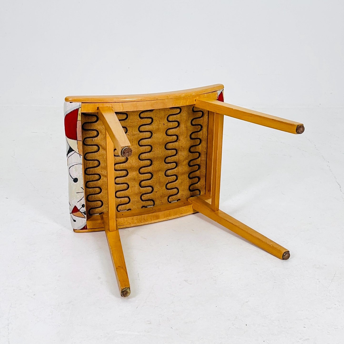 Mid century modern German ottoman/footstool make up stool from the 50s