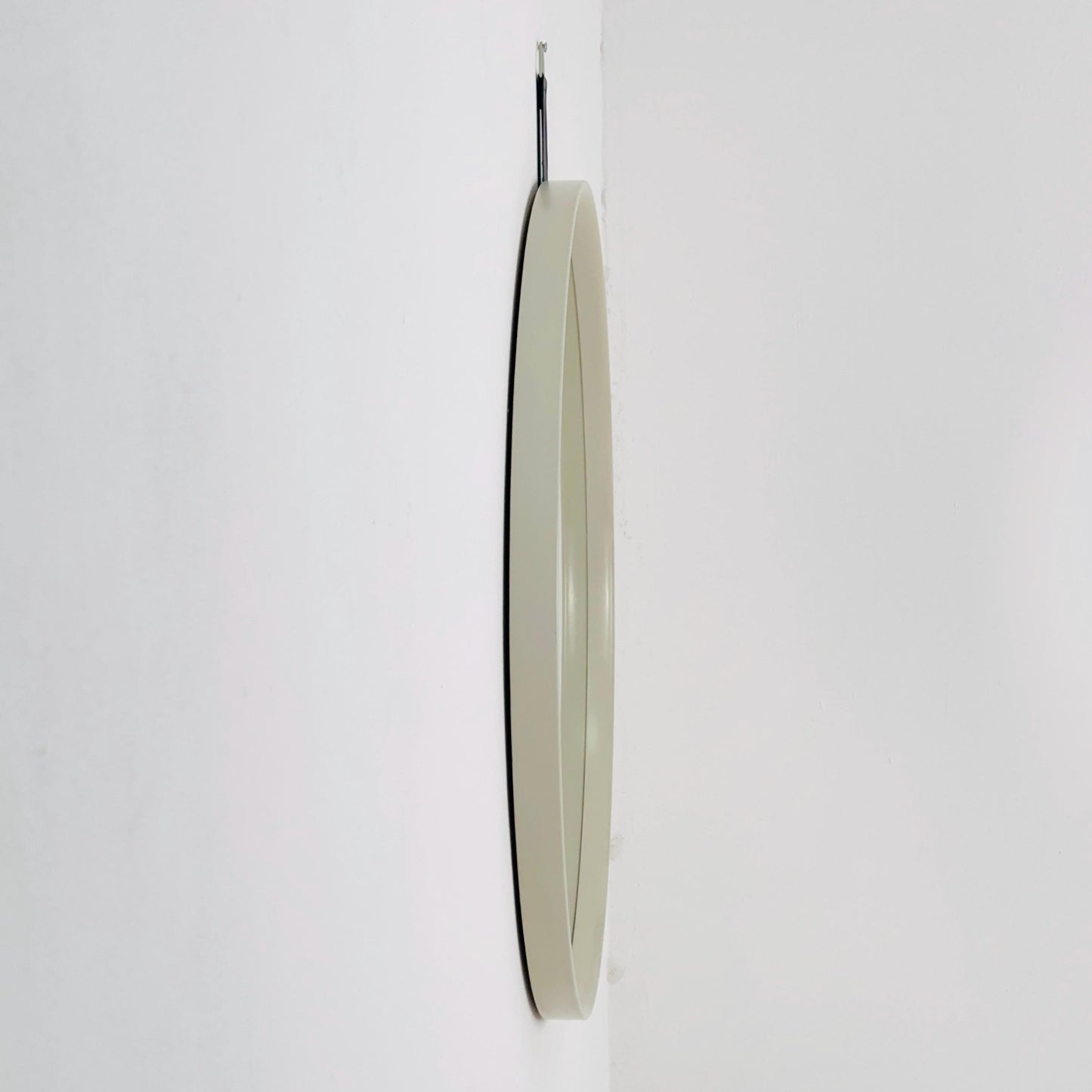 Space Age Large Mid-Century large white Round Mirror, 1970s Germany
