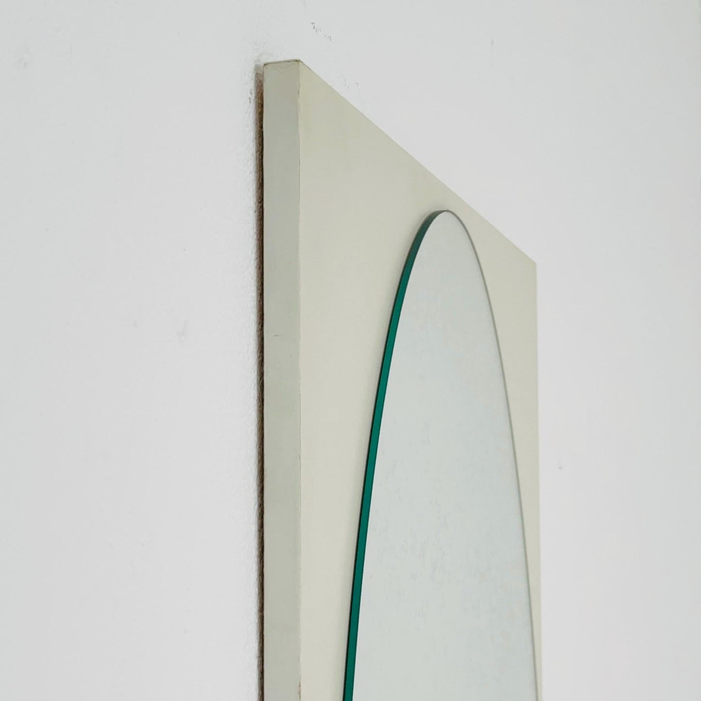 Space Age Large Italian Red Wall Mirror 1970s