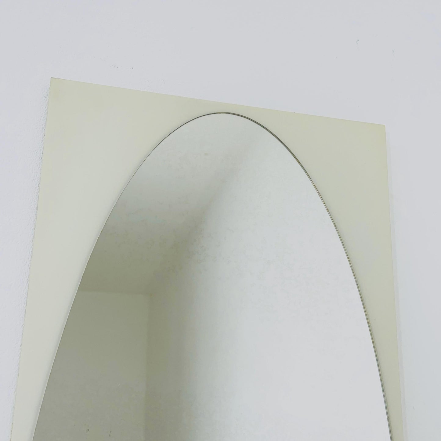 Space Age Large Italian Red Wall Mirror 1970s