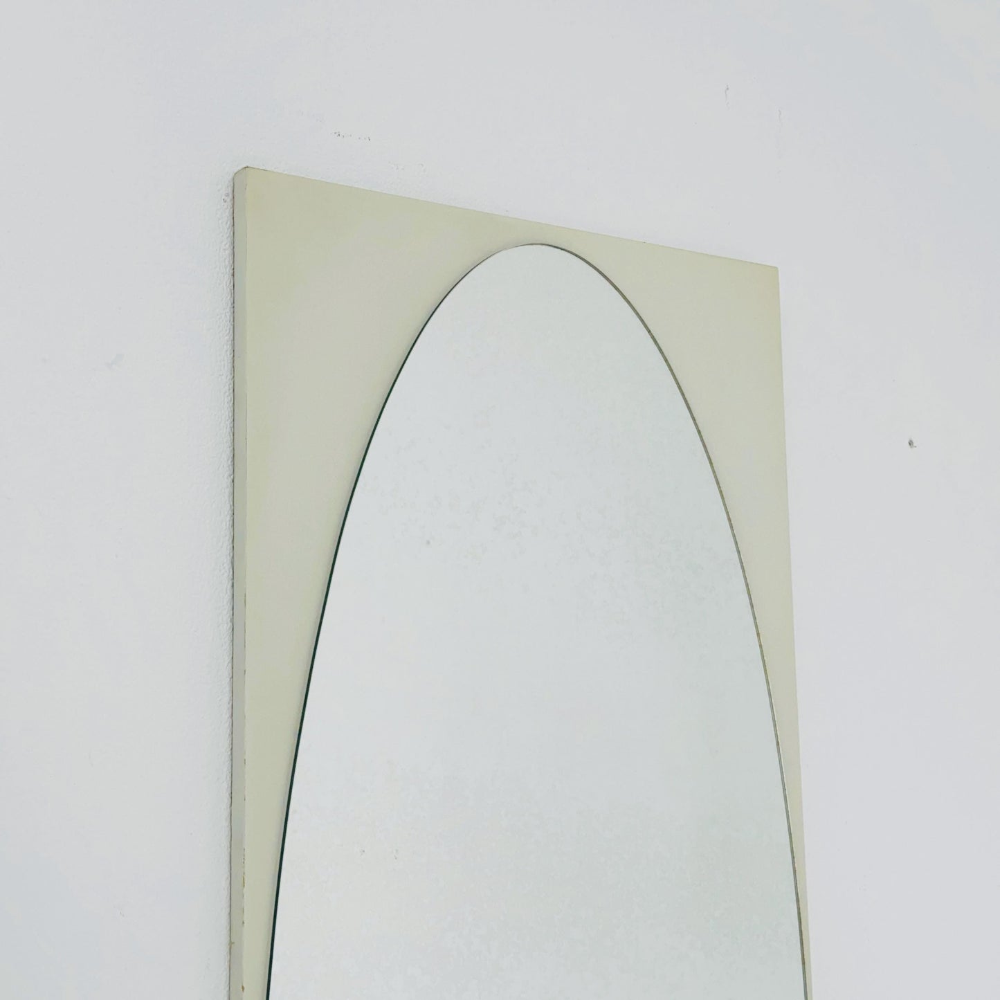 Space Age Large Italian Red Wall Mirror 1970s