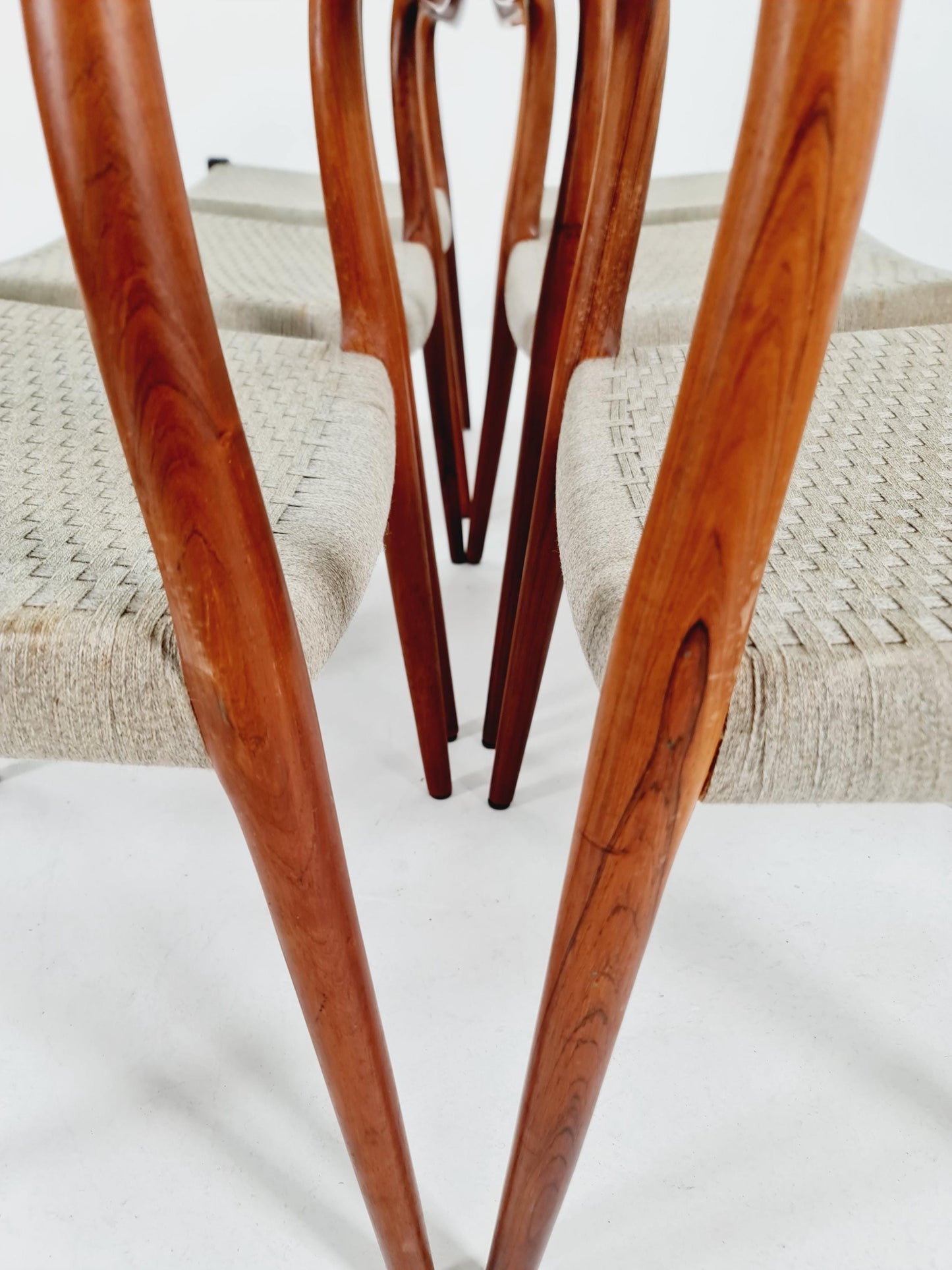 Mid Century Danish Rosewod dining chairs by Niels O.Moller,model 7 , set of 6 ,1960s