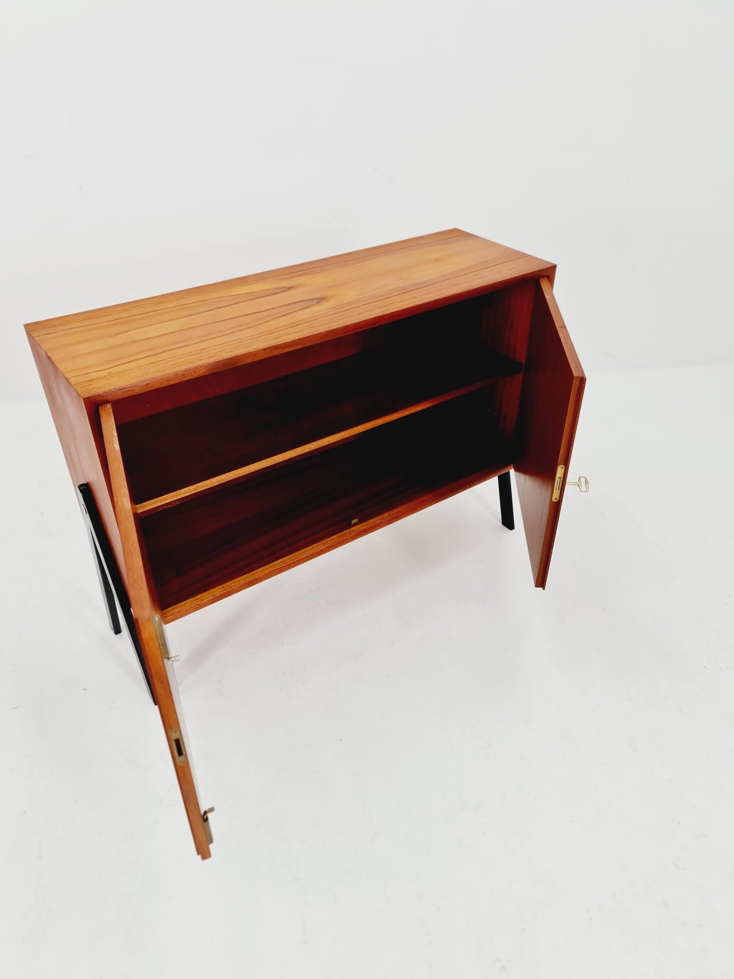 Mid-century Danish vintage teak record sideboard, 1960s