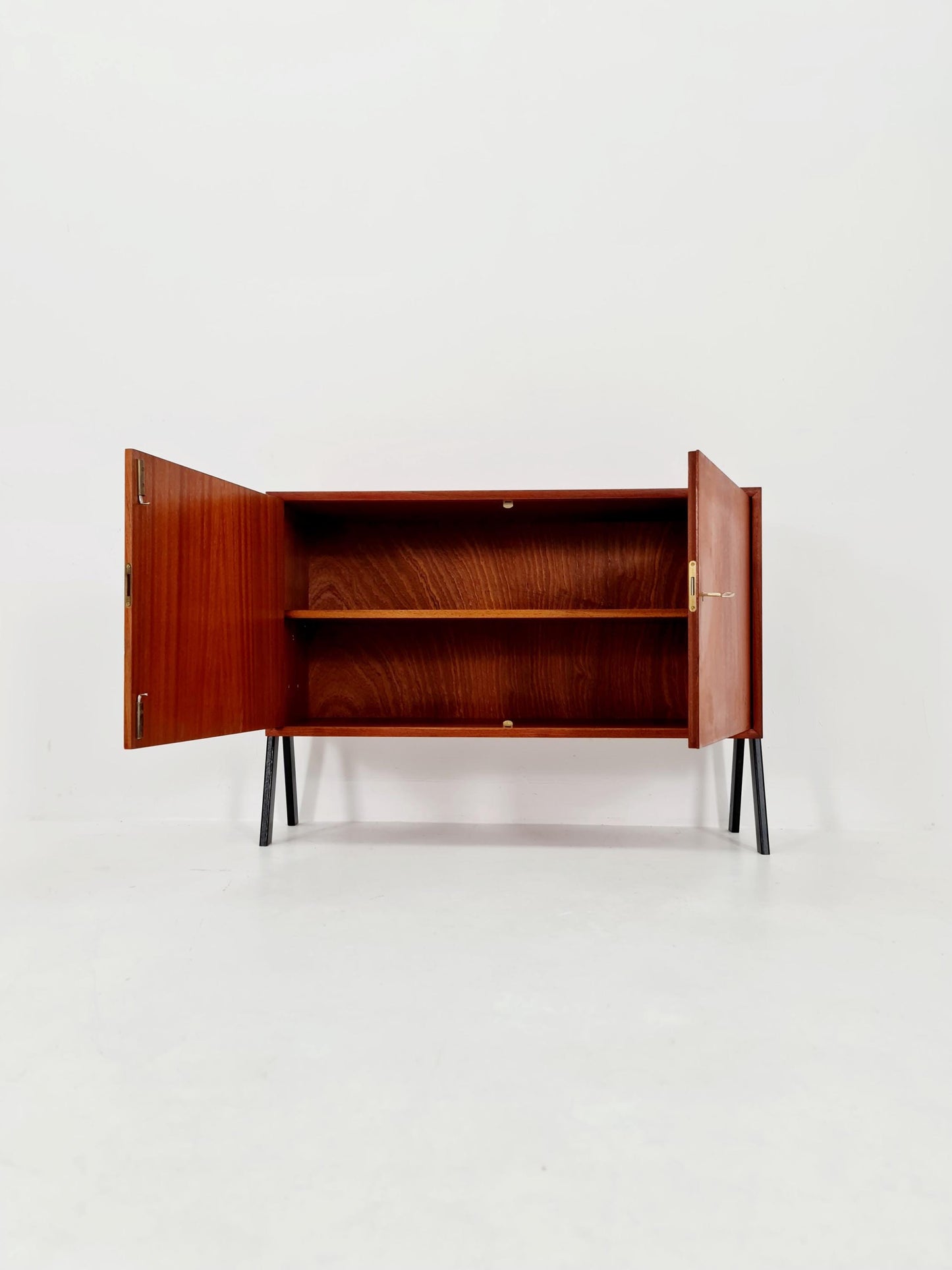 Mid-century Danish vintage teak record sideboard, 1960s