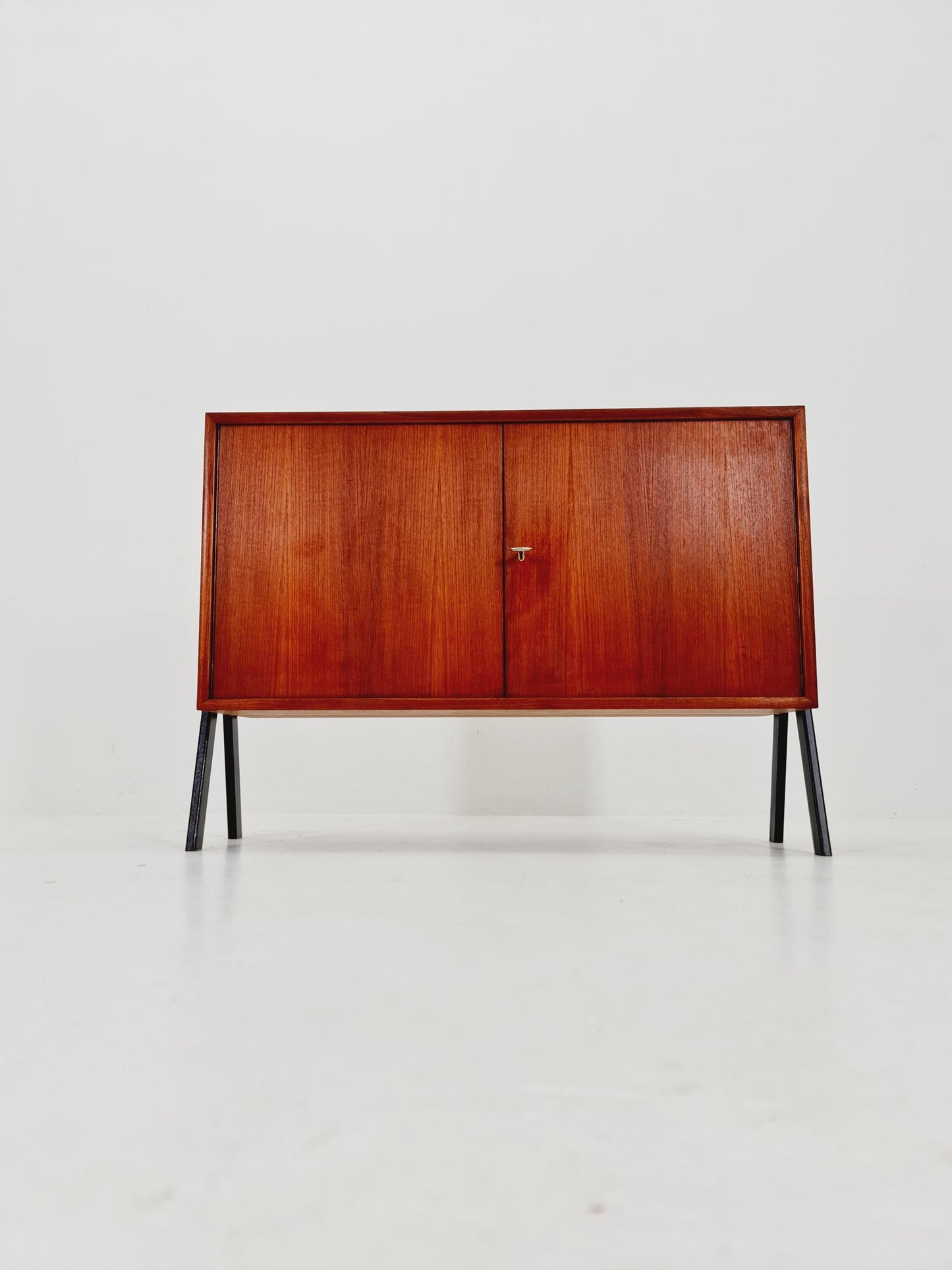 Mid-century Danish vintage teak record sideboard, 1960s