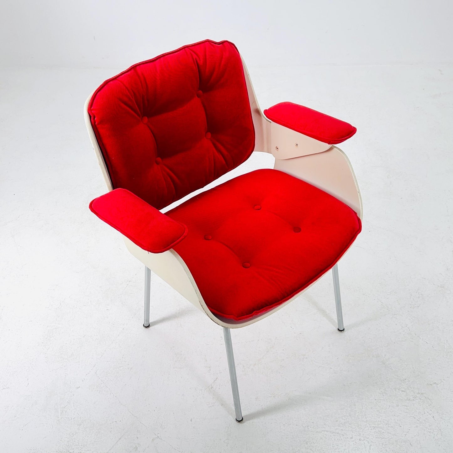 Mid century Red D48 armchairs by Hans Könecke, for Tecta Germany 1970s