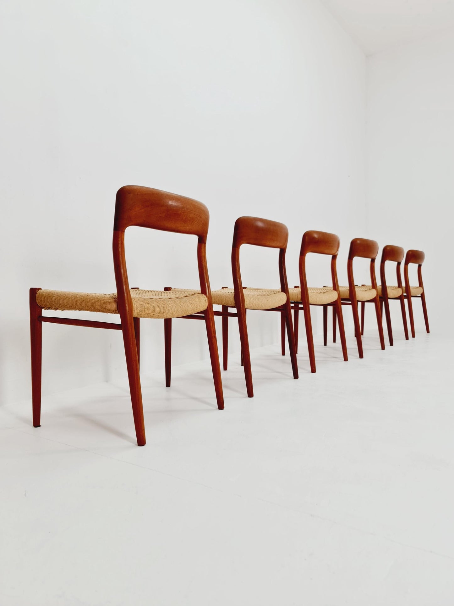 MidCentury Danish Teak Dining Chairs Niels O.Moller, 1960s, set of 6