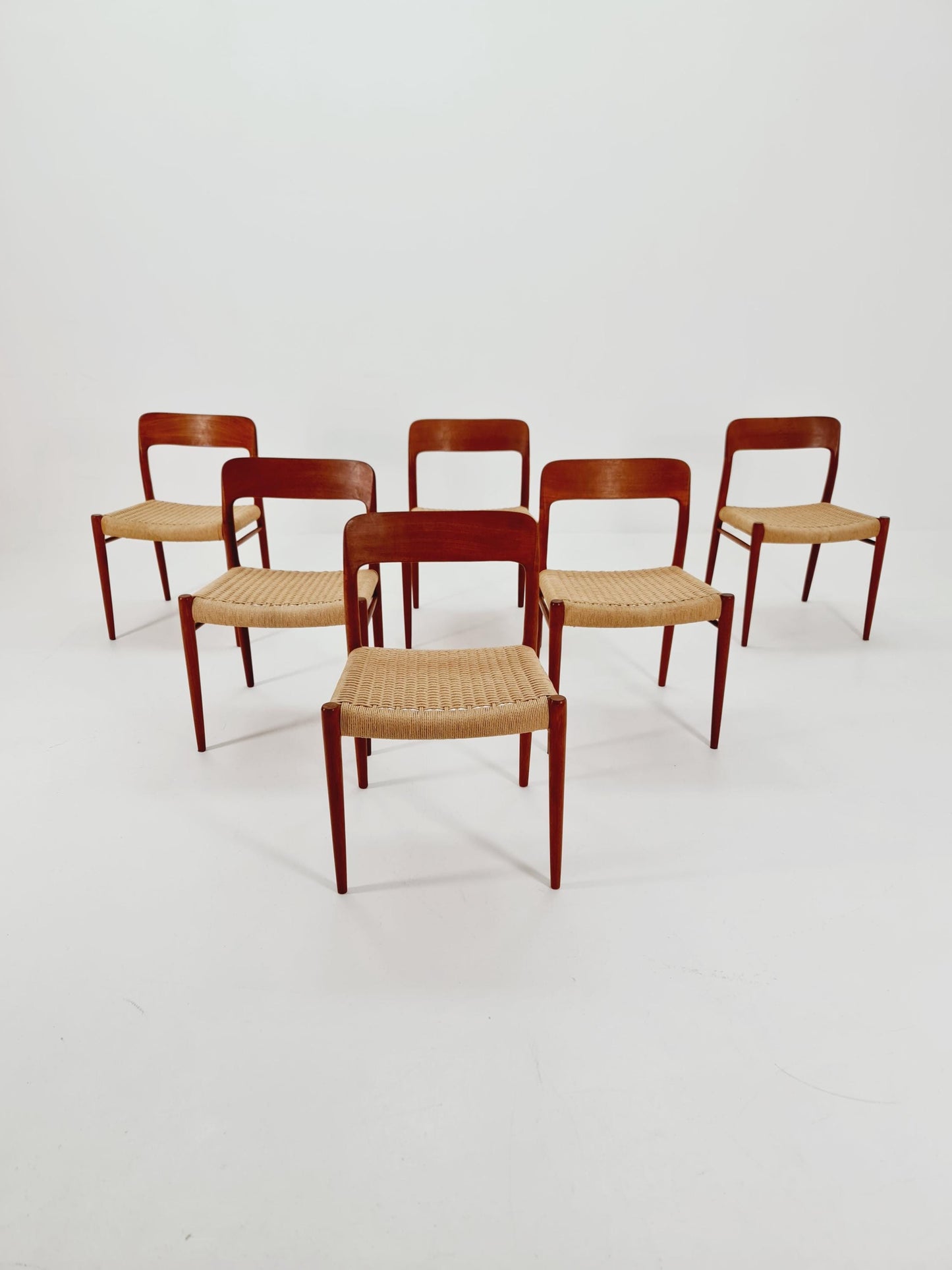 MidCentury Danish Teak Dining Chairs Niels O.Moller, 1960s, set of 6