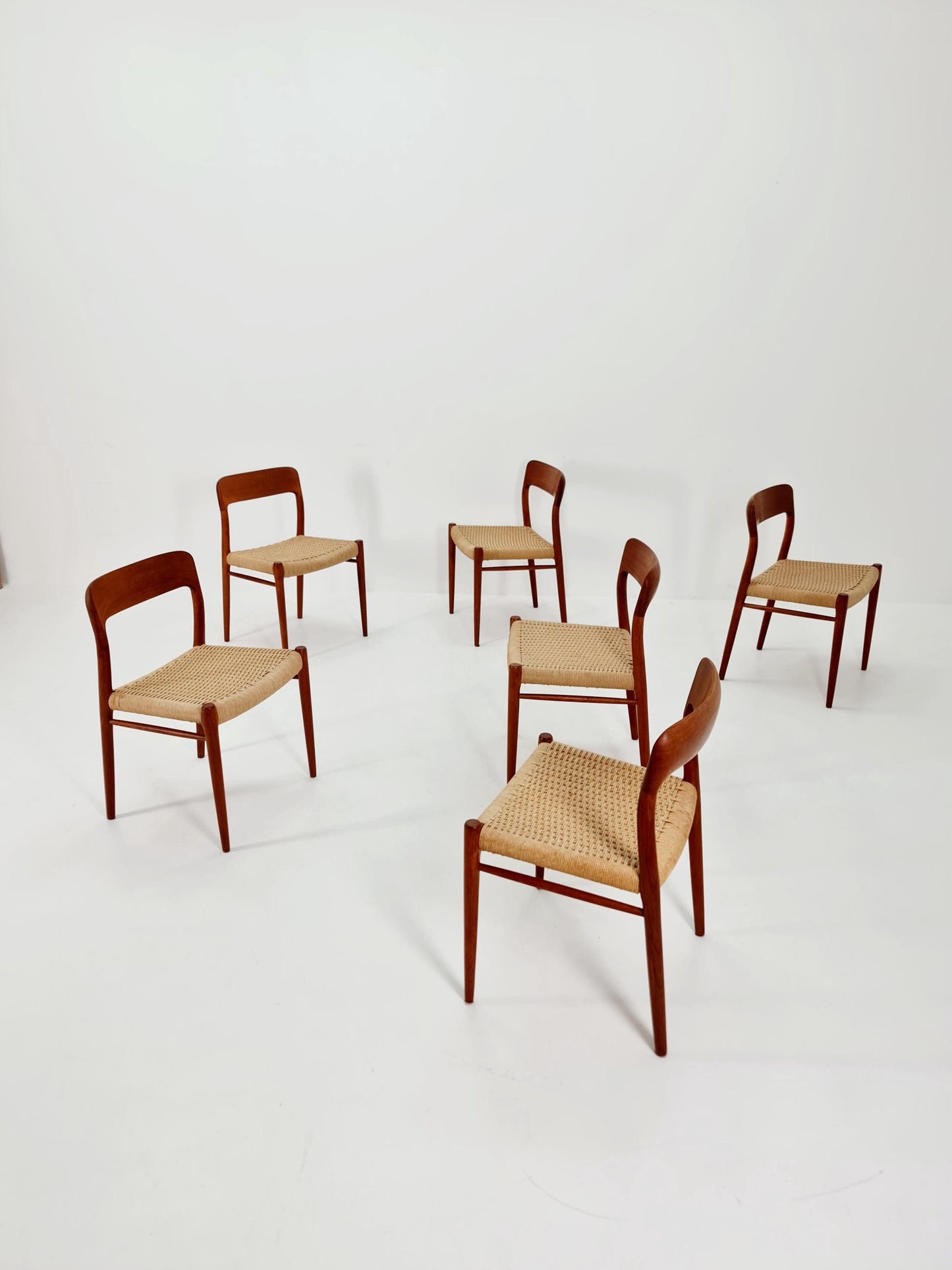 MidCentury Danish Teak Dining Chairs Niels O.Moller, 1960s, set of 6