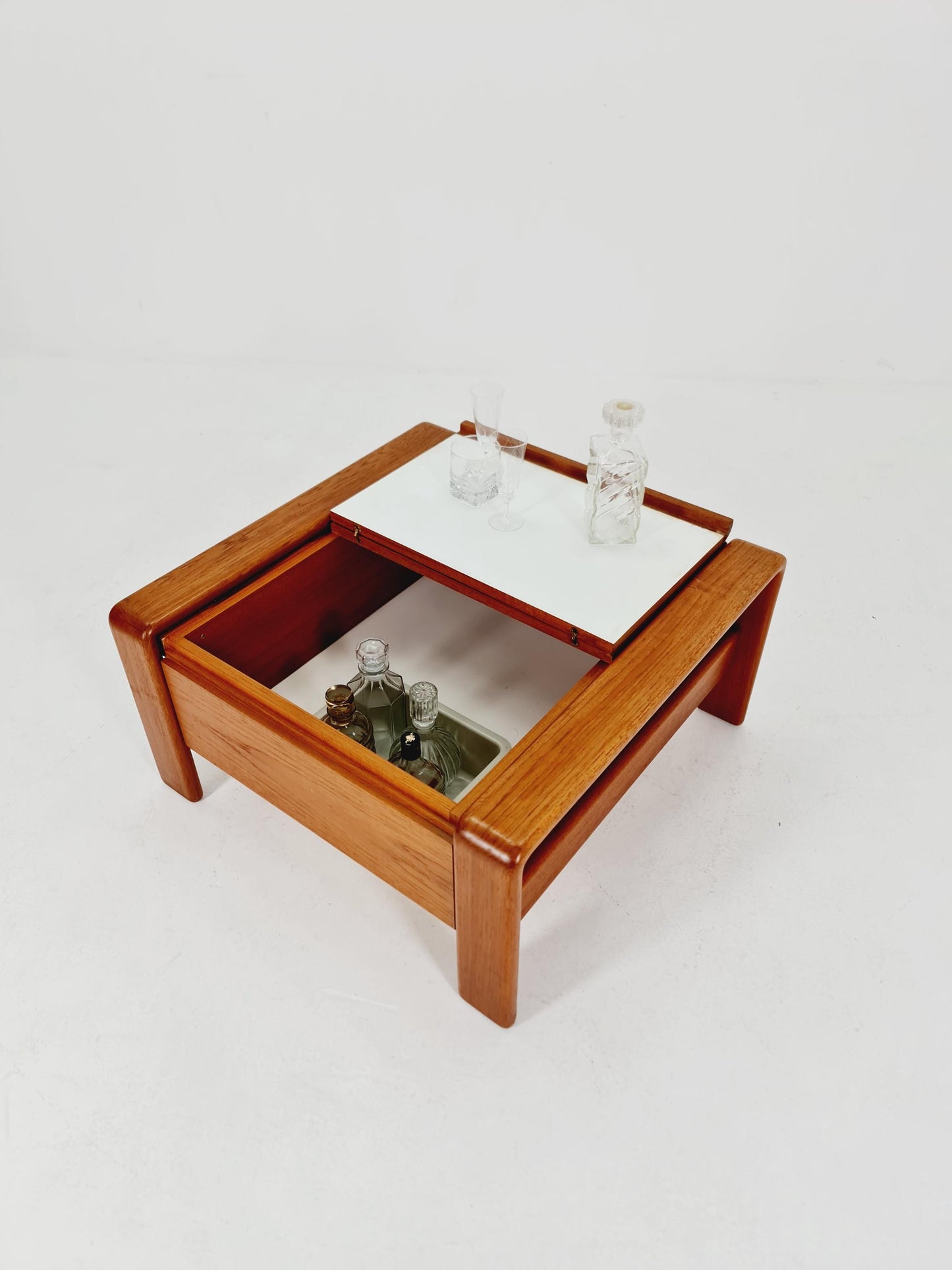 Danish Teak Coffee Table /Bar /Drinks cabinet By EMC Möbelfabrik , 1960s