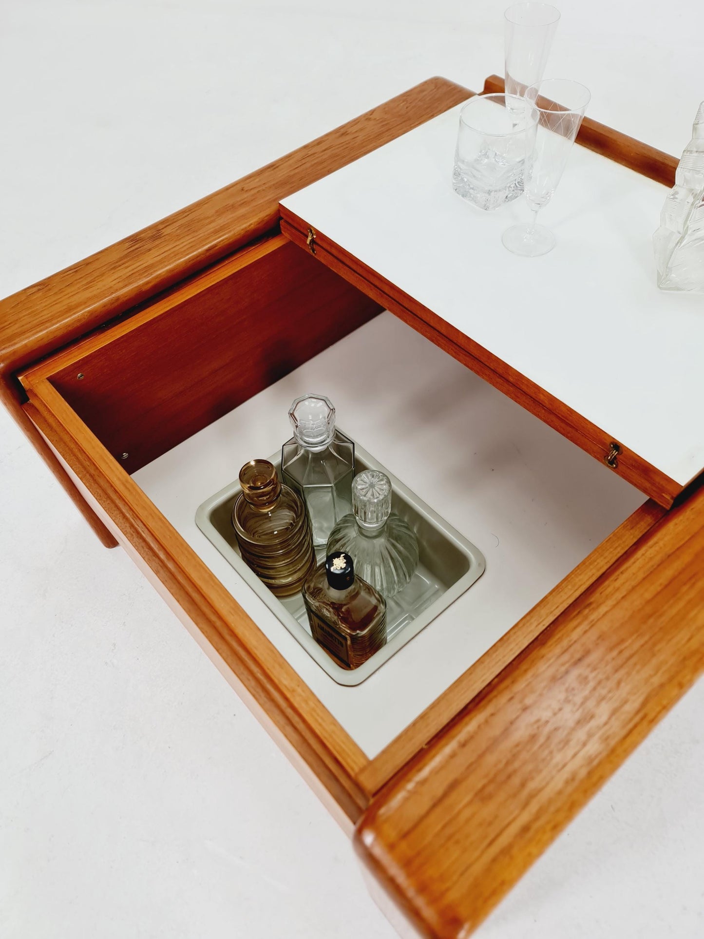 Danish Teak Coffee Table /Bar /Drinks cabinet By EMC Möbelfabrik , 1960s