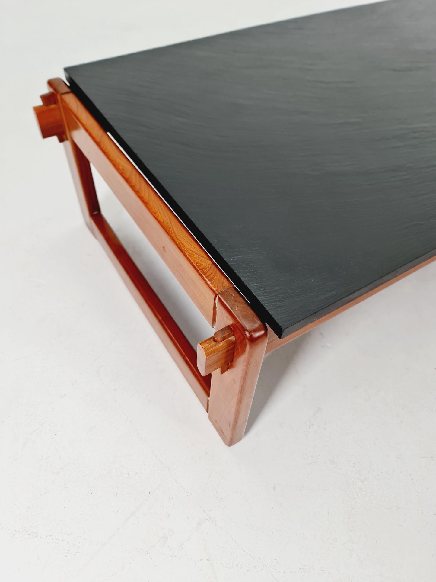 Mid century Danish Teak with black granite club Coffee table By percival Lafer Denmark, 1960s Set of 2