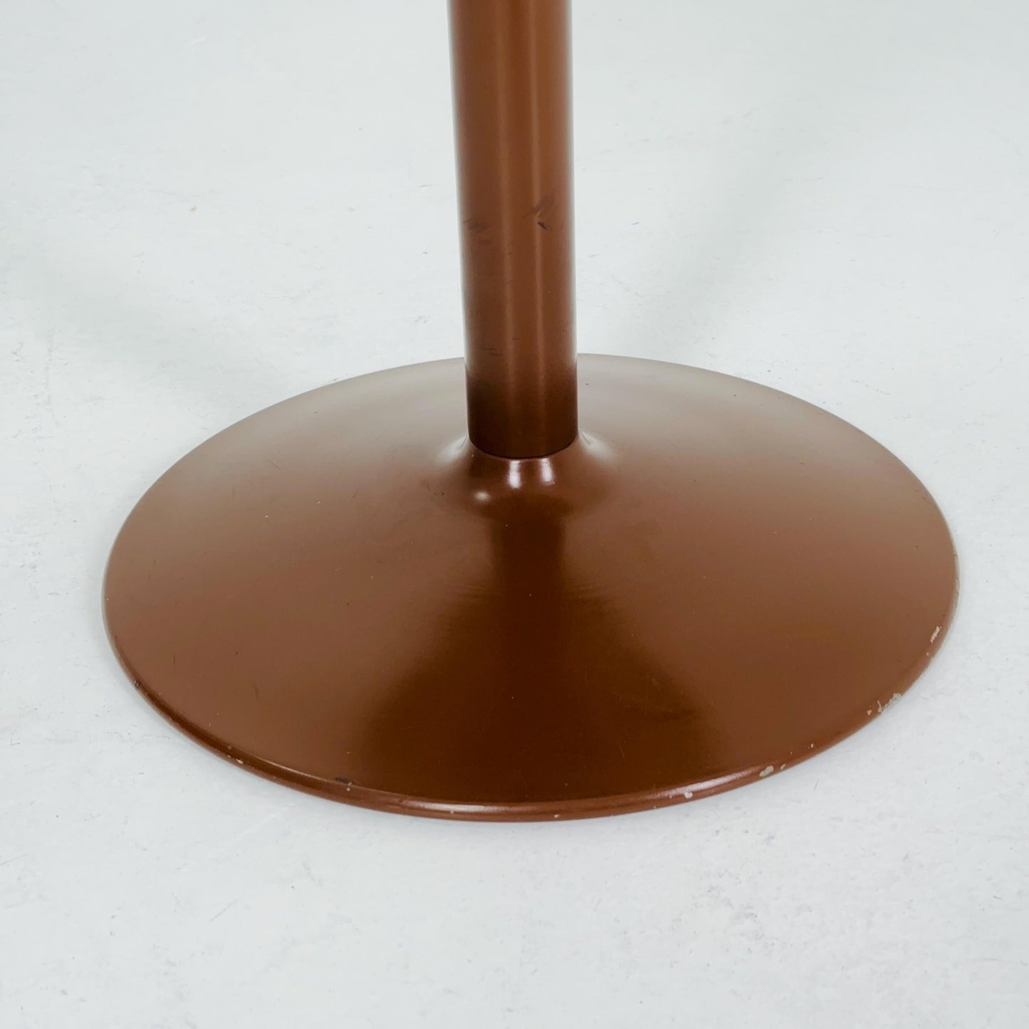 Mid century stool in Spaceage brown fabric 1970s Germany