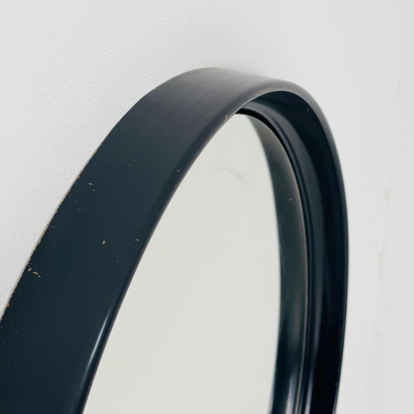 Space Age \Mid-Century Large black Round Wall mirror, 1970s Germany