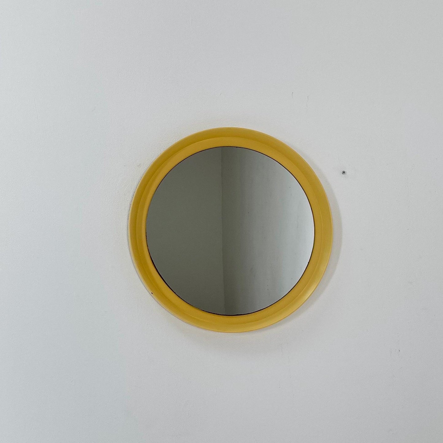 Space Age \Mid-Century beige Round Mirror, 1970s Germany