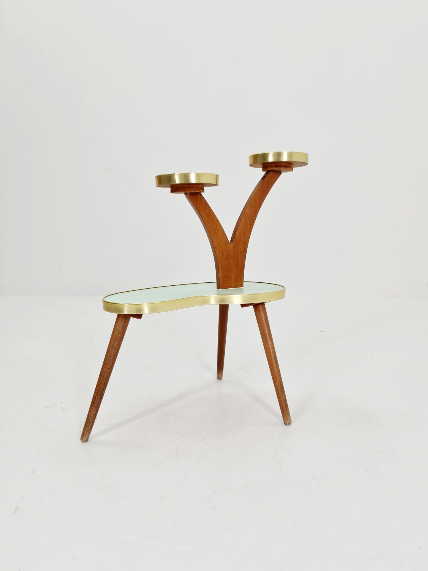 German Plant Stand, colorful Vintage Mid-Century Minimalist Indoor flower table, 1960s