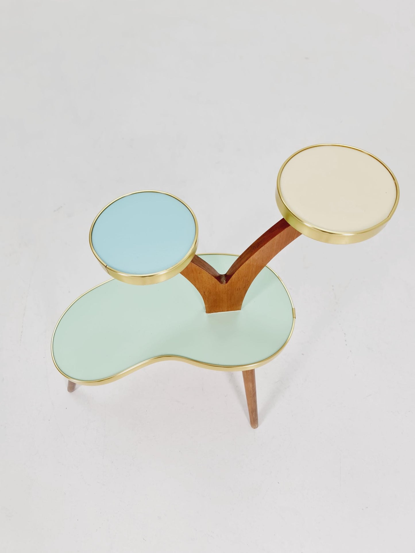 German Plant Stand, colorful Vintage Mid-Century Minimalist Indoor flower table, 1960s