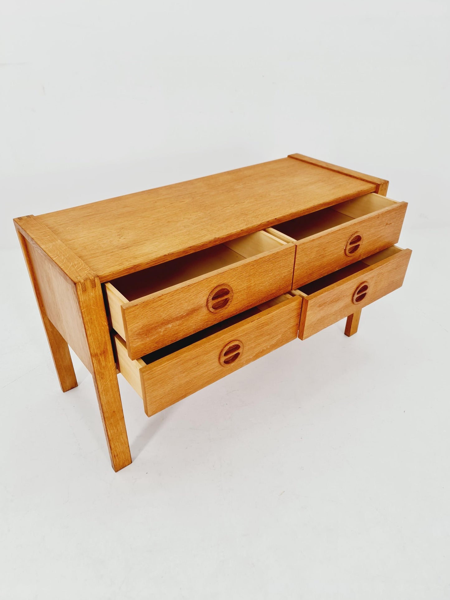 Midcentury German Oak chest of drawers by Mustring Möbel 1960s