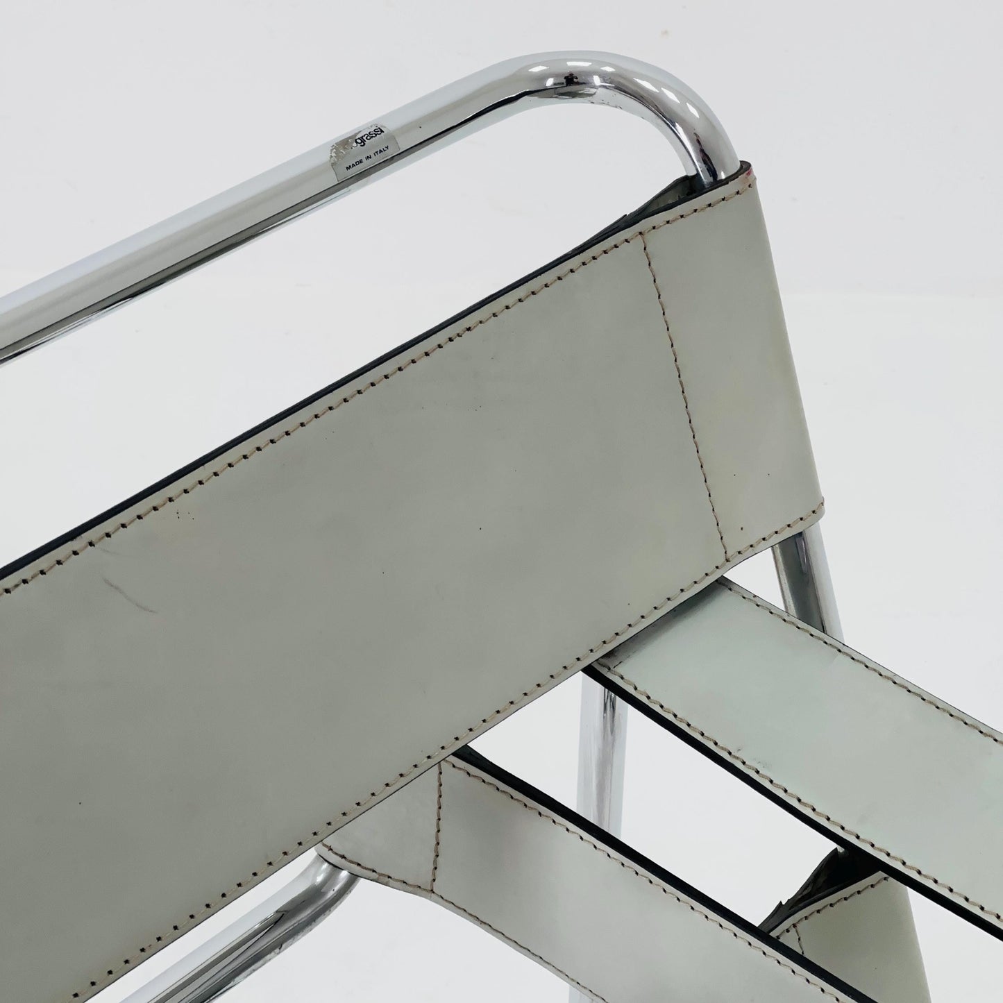 Mid century B3 Wassily light grey lounge Chair by Marcel Breuer for Matteo grassi , 1980s