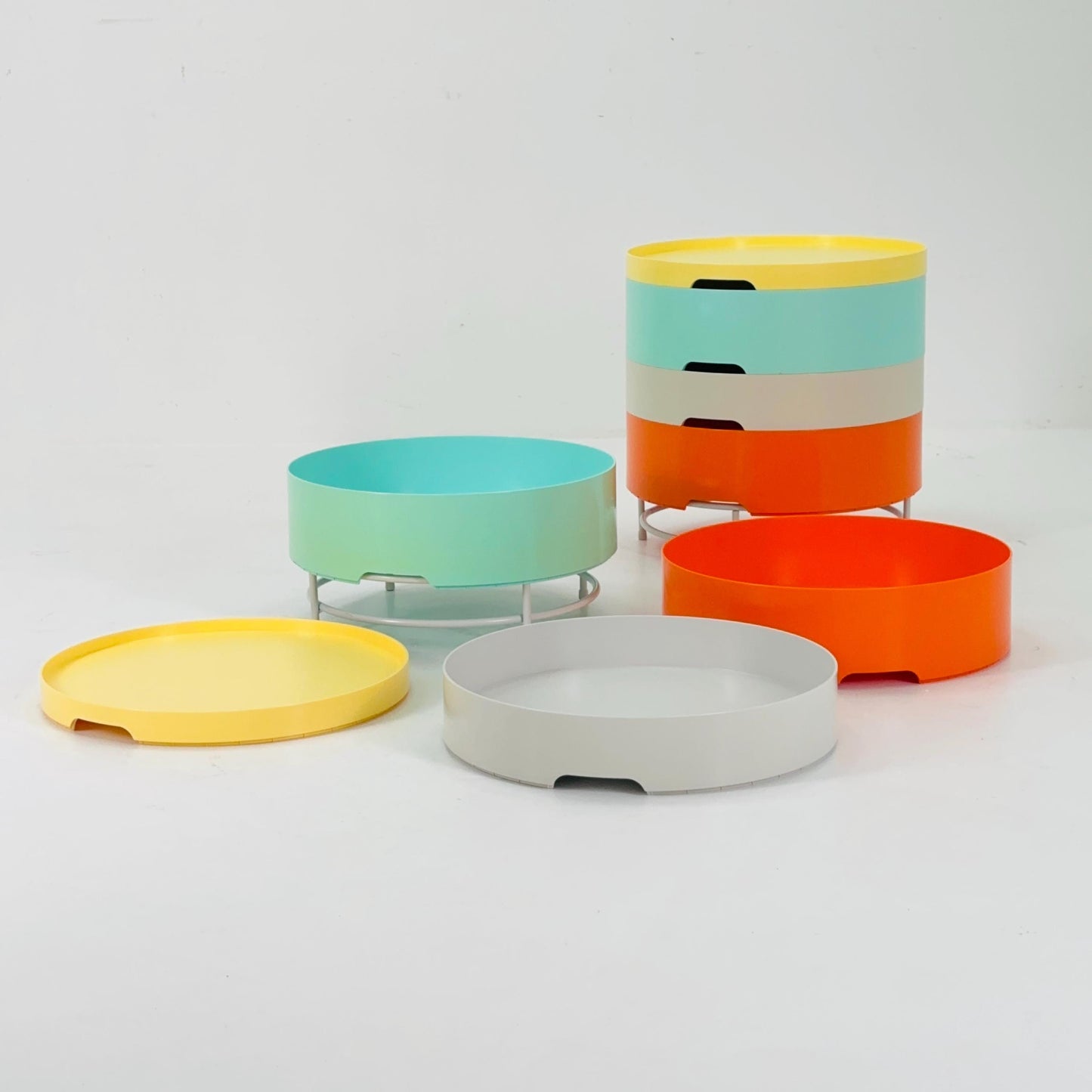 Set of 2 IKEA Modern storage side table PS modell by T. Richards, C. Brill en A. Williams Ikea Sweden