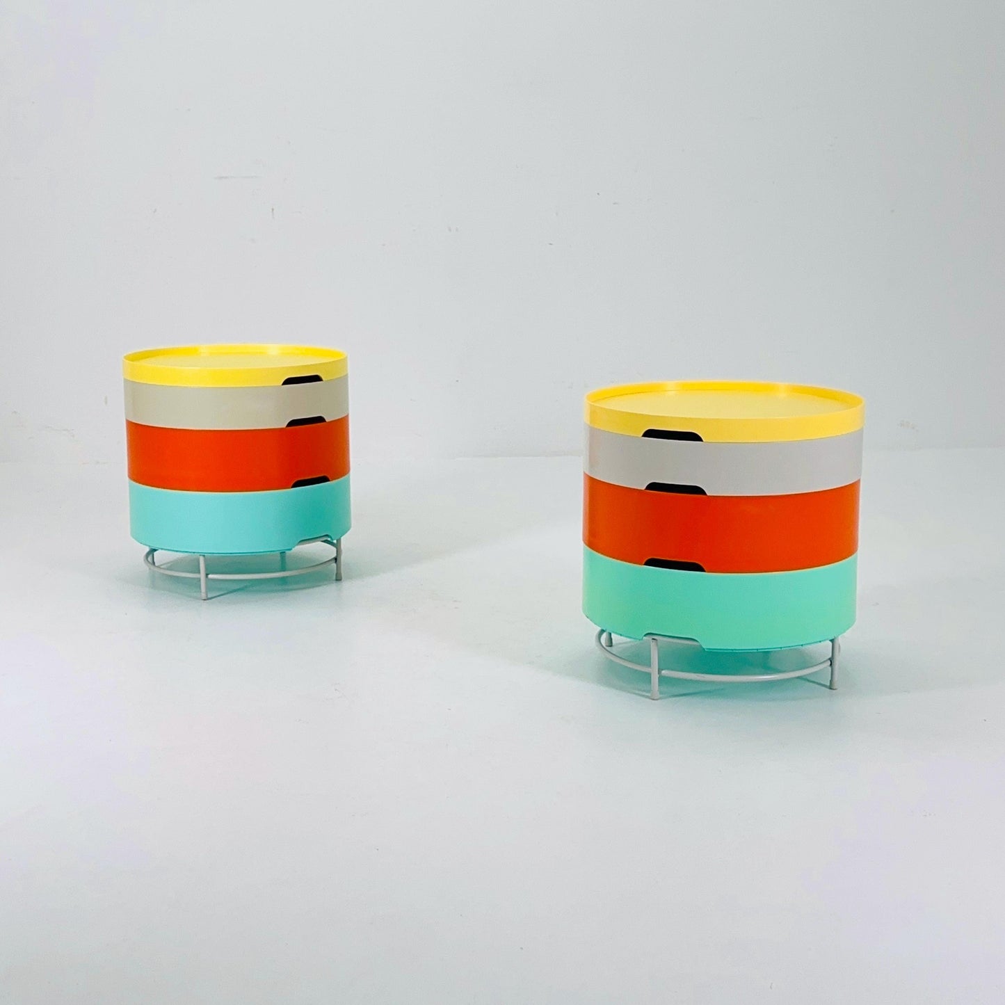Set of 2 IKEA Modern storage side table PS modell by T. Richards, C. Brill en A. Williams Ikea Sweden