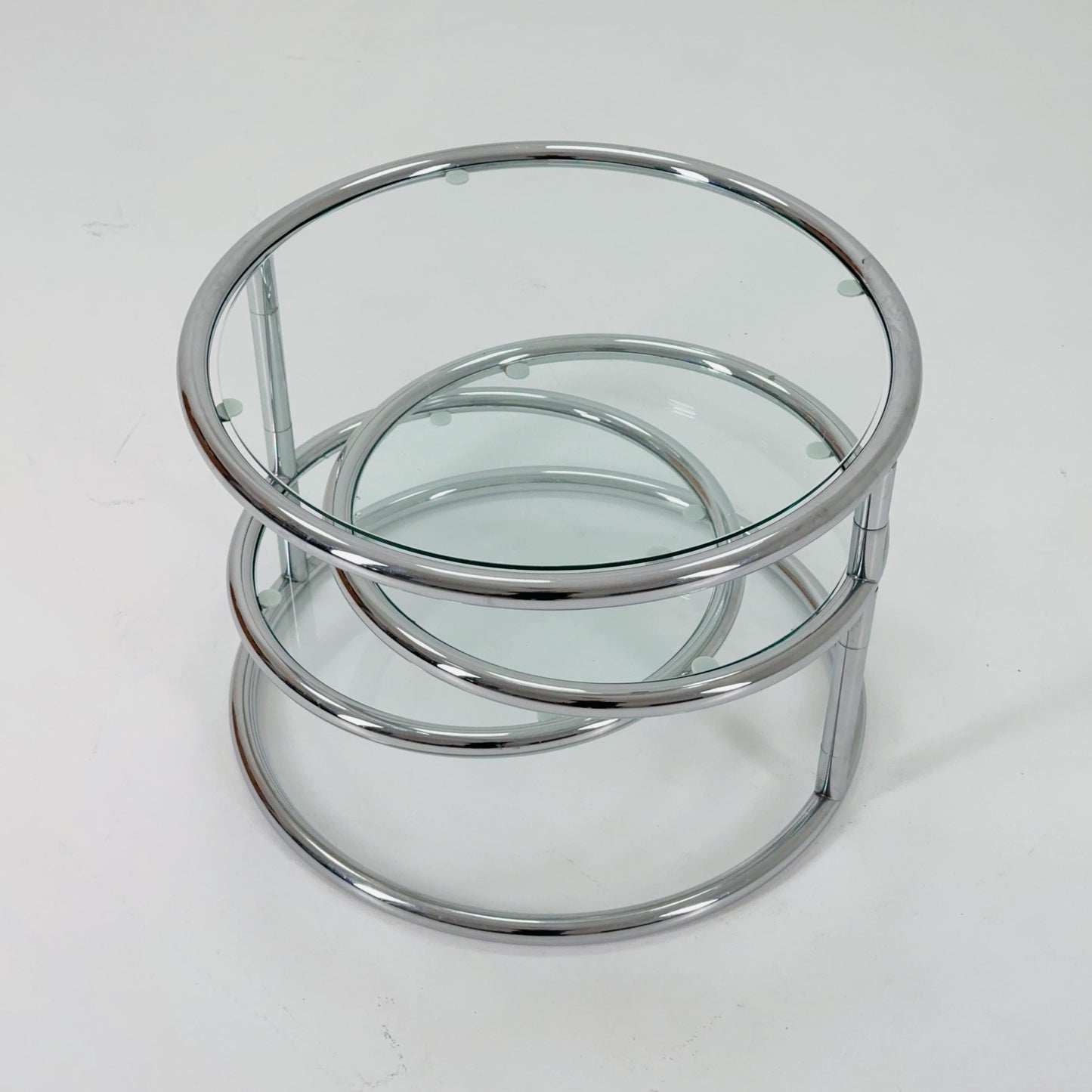 Mid Century coffee table with 3 swivel levels by Milo Baughman Italy 1970s