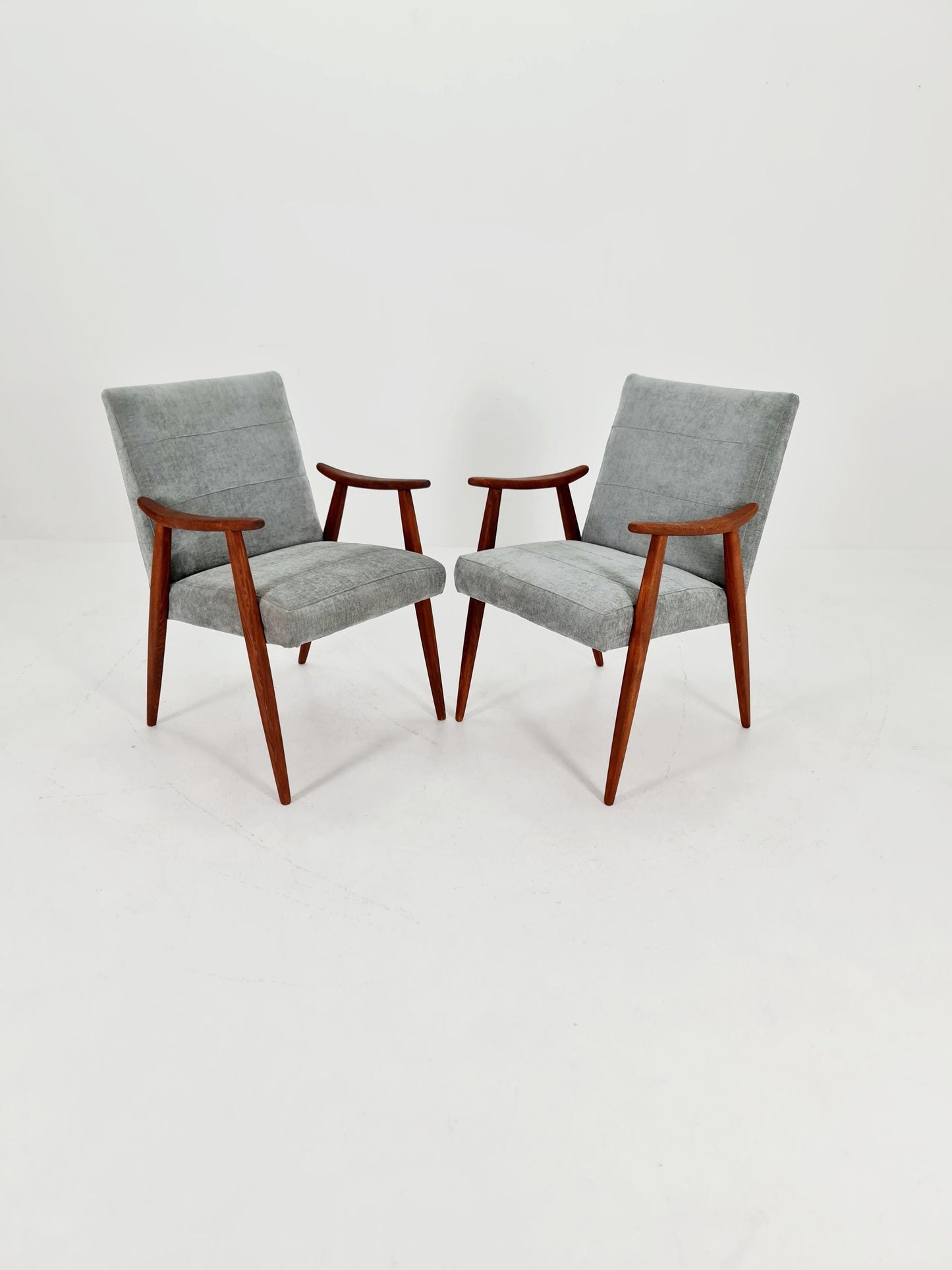 Rare Midcentury German Set of 2 club lounge chairs , 1950s