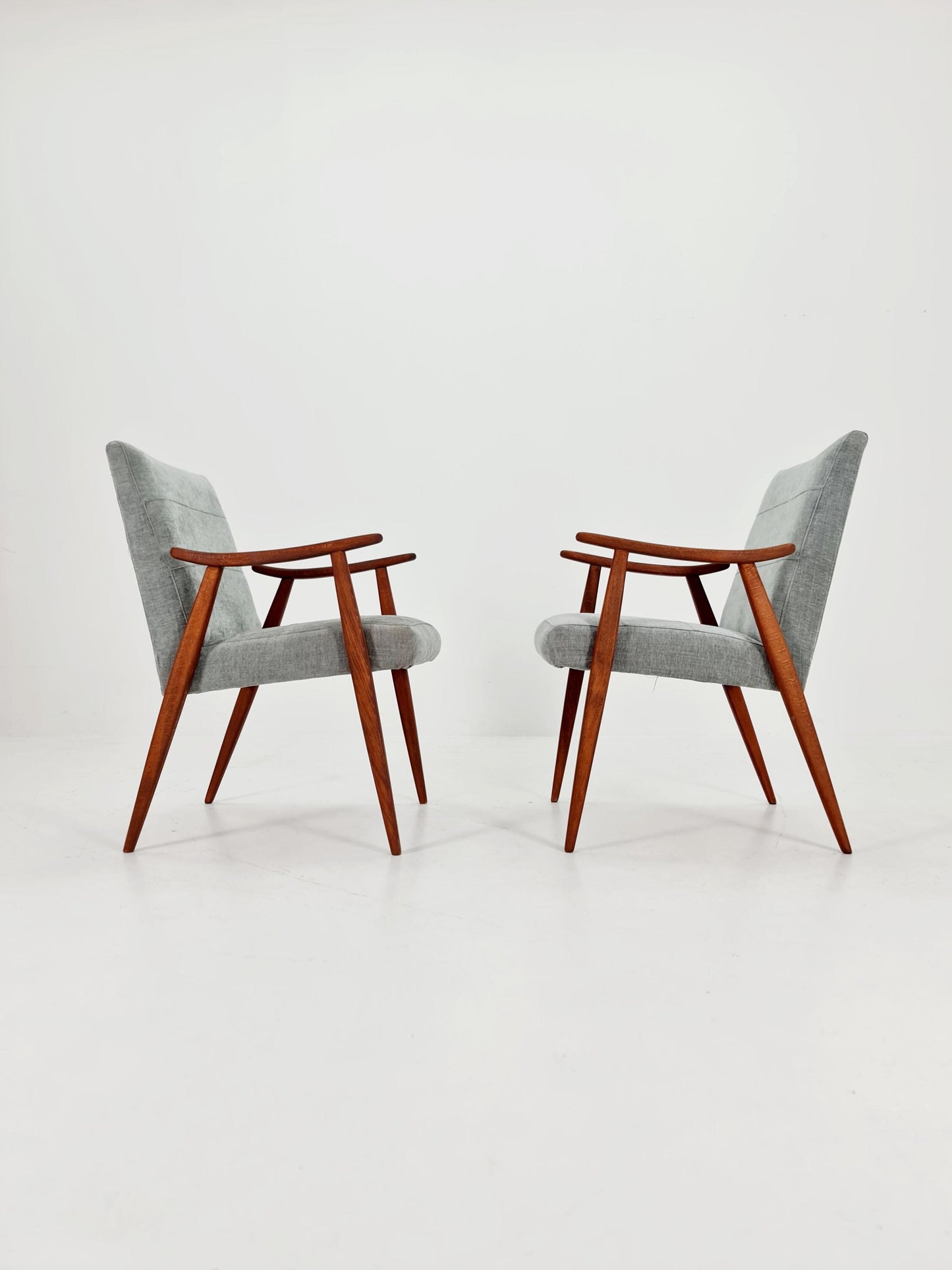 Rare Midcentury German Set of 2 club lounge chairs , 1950s