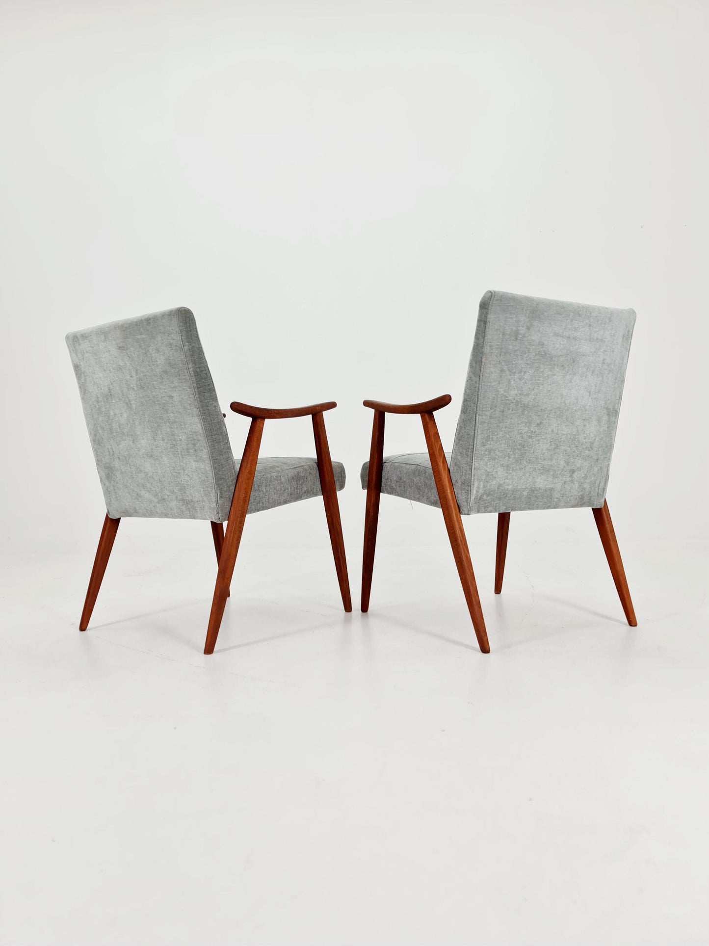 Rare Midcentury German Set of 2 club lounge chairs , 1950s