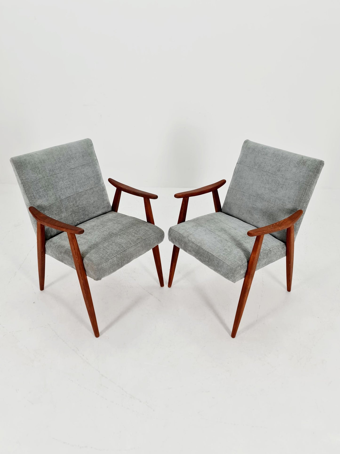 Rare Midcentury German Set of 2 club lounge chairs , 1950s