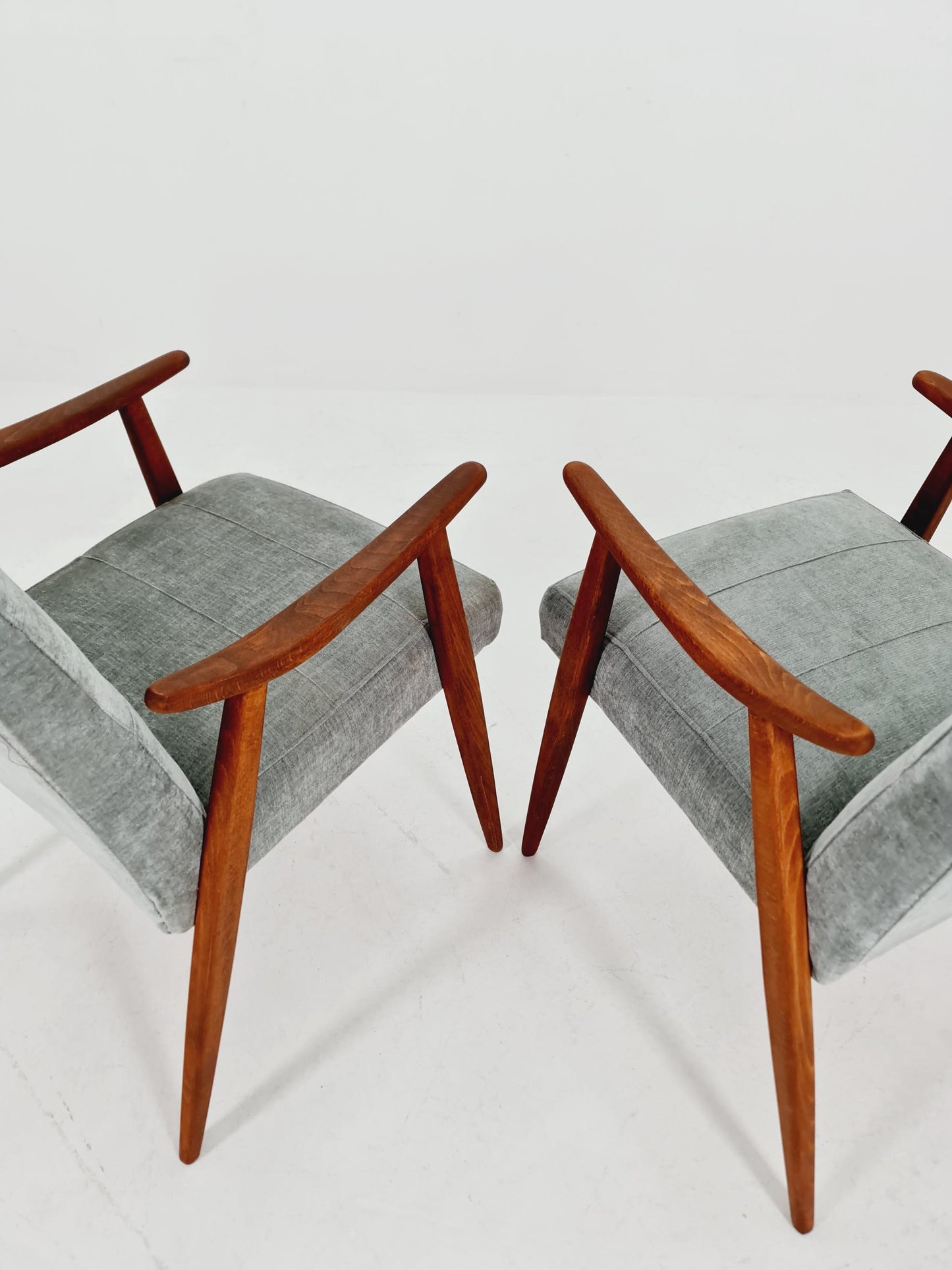 Rare Midcentury German Set of 2 club lounge chairs , 1950s