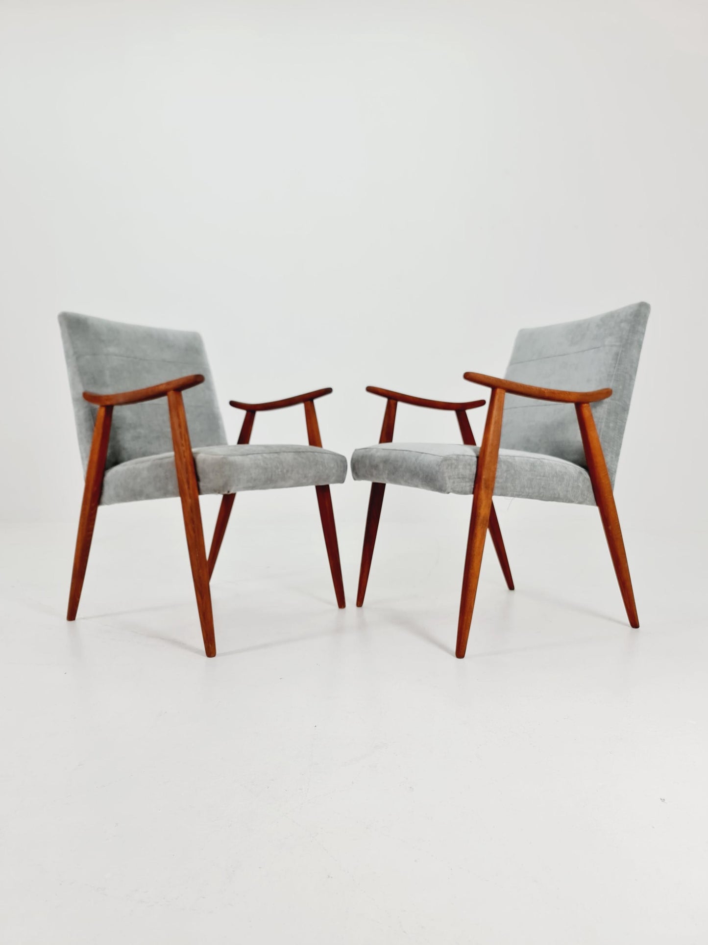 Rare Midcentury German Set of 2 club lounge chairs , 1950s