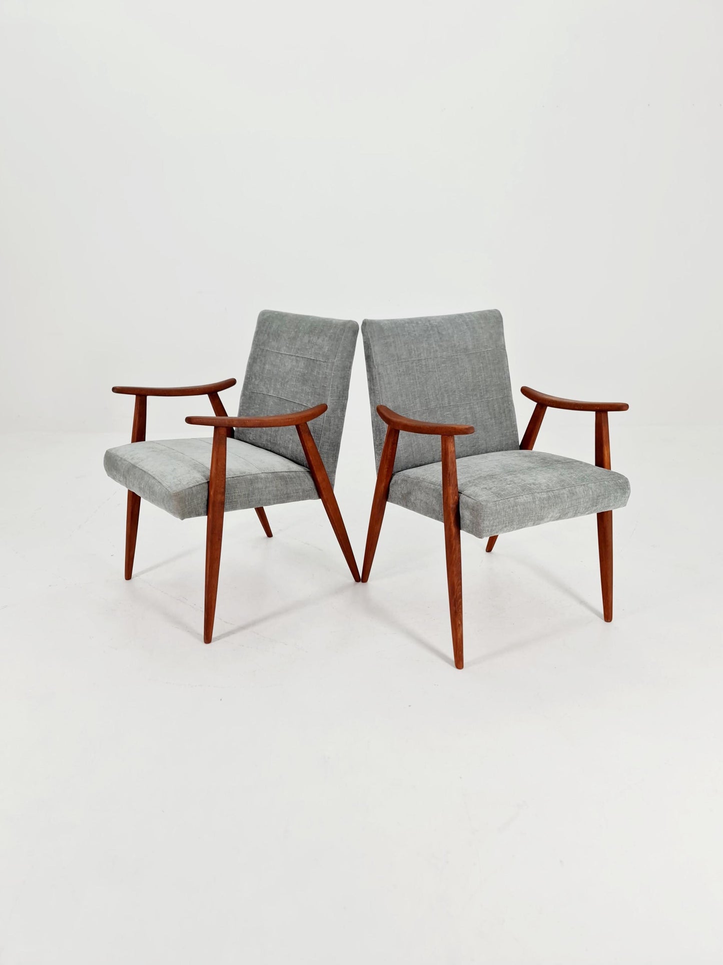 Rare Midcentury German Set of 2 club lounge chairs , 1950s