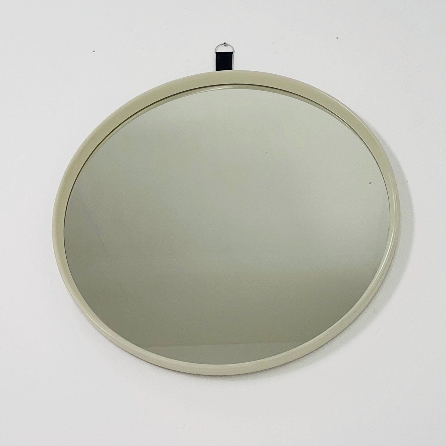 Space Age Large Mid-Century large white Round Mirror, 1970s Germany