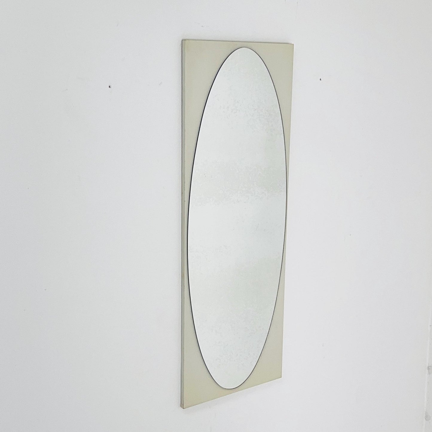 Space Age Large Italian Red Wall Mirror 1970s