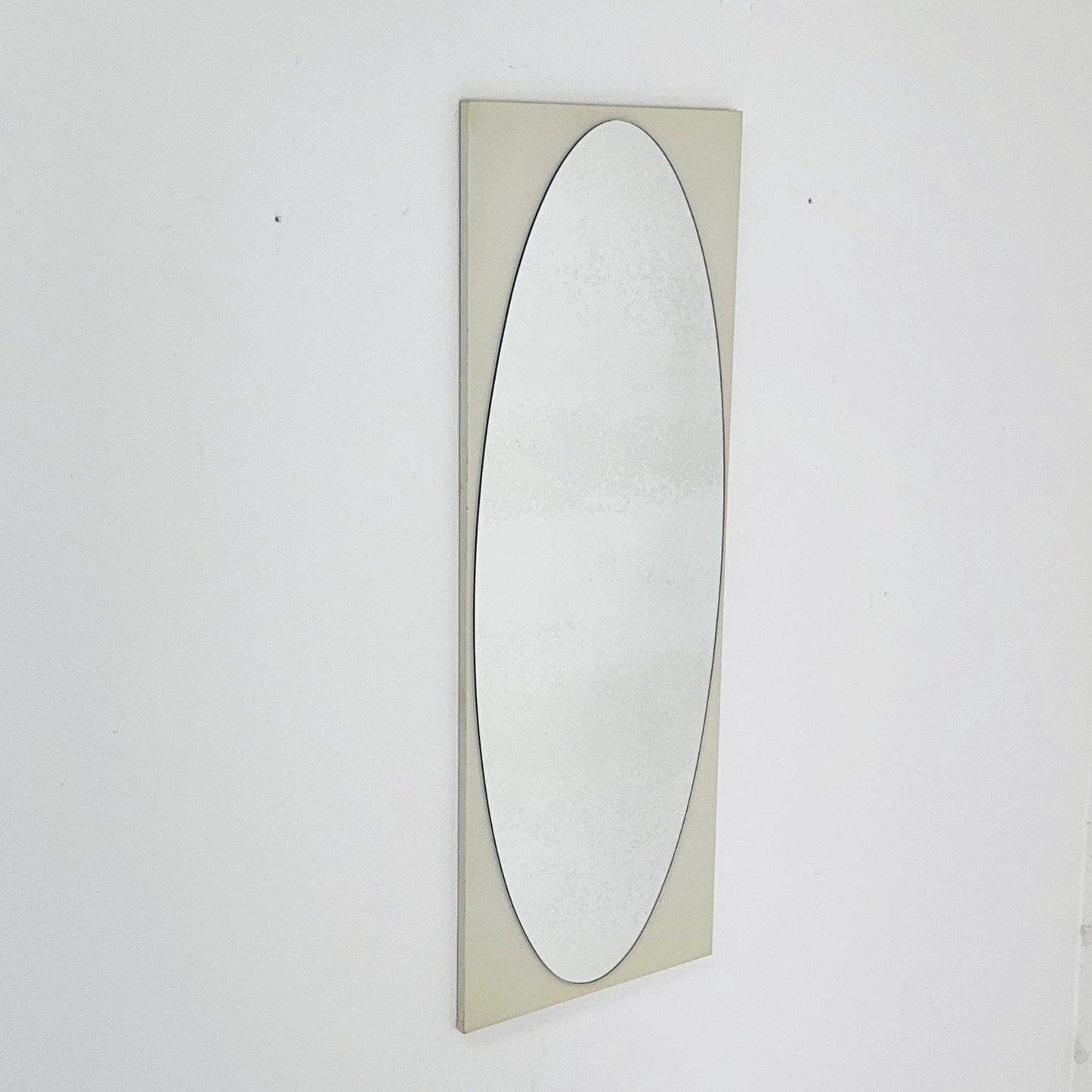 Space Age Large Italian Red Wall Mirror 1970s