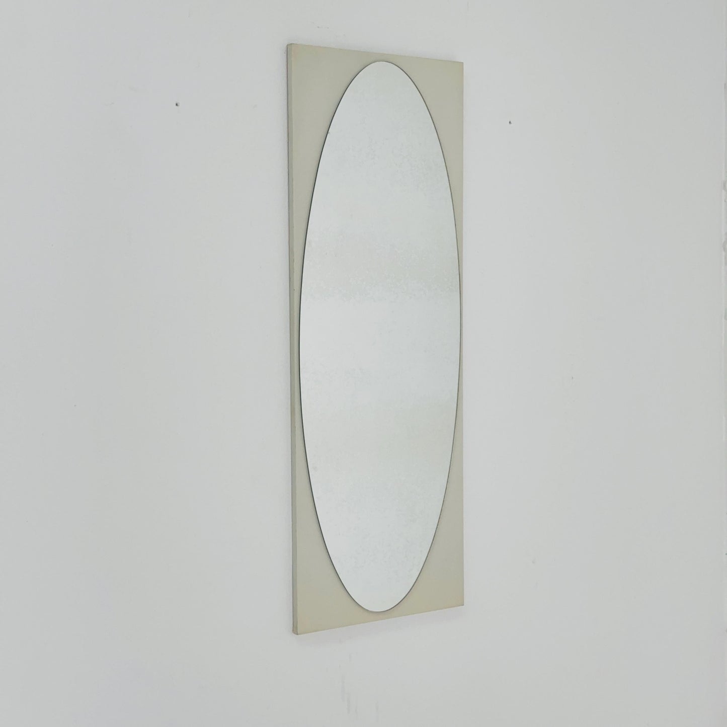 Space Age Large Italian Red Wall Mirror 1970s