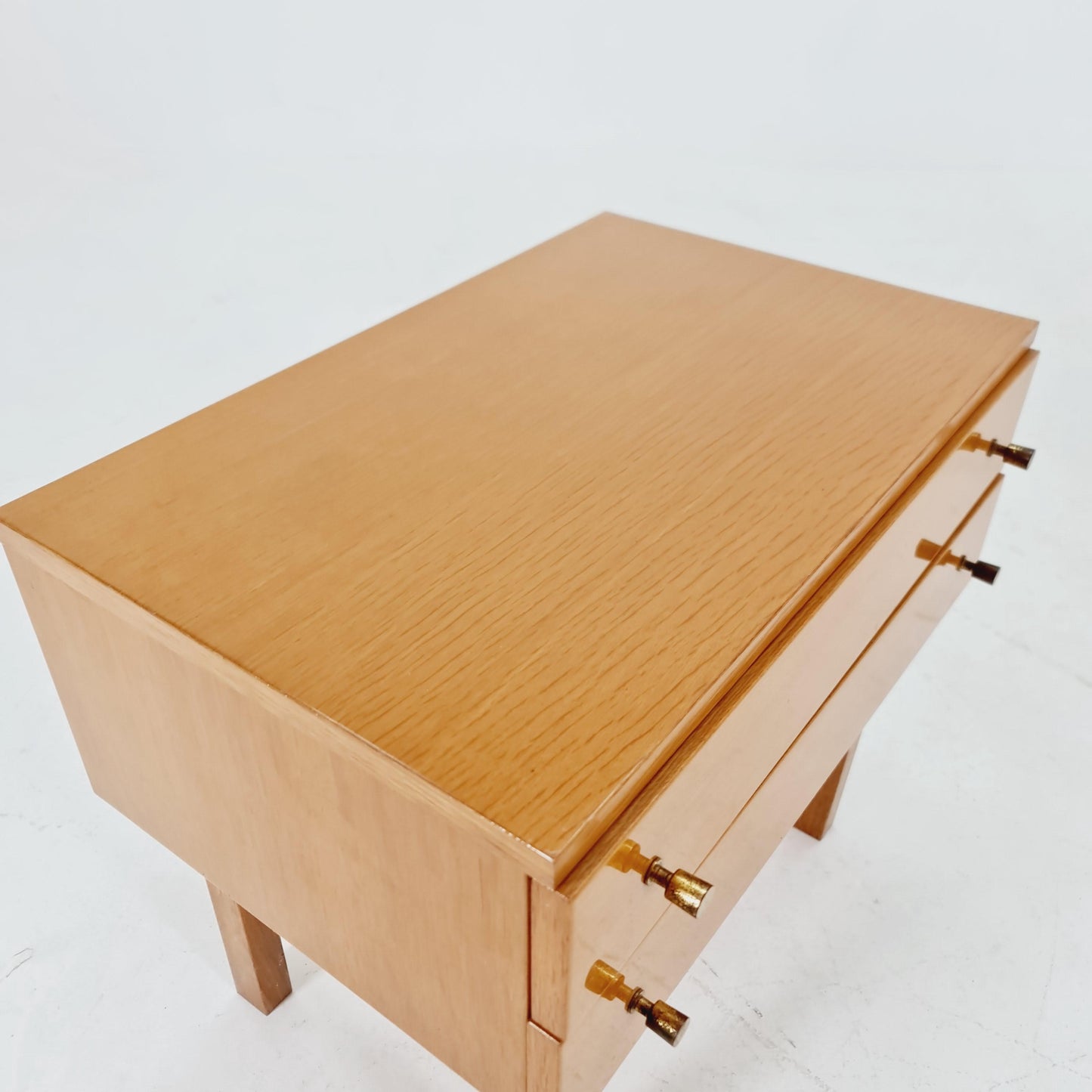 German Mid century Oak nightstands/ bedside tables BY WK Möbel , 1960s Set of 2
