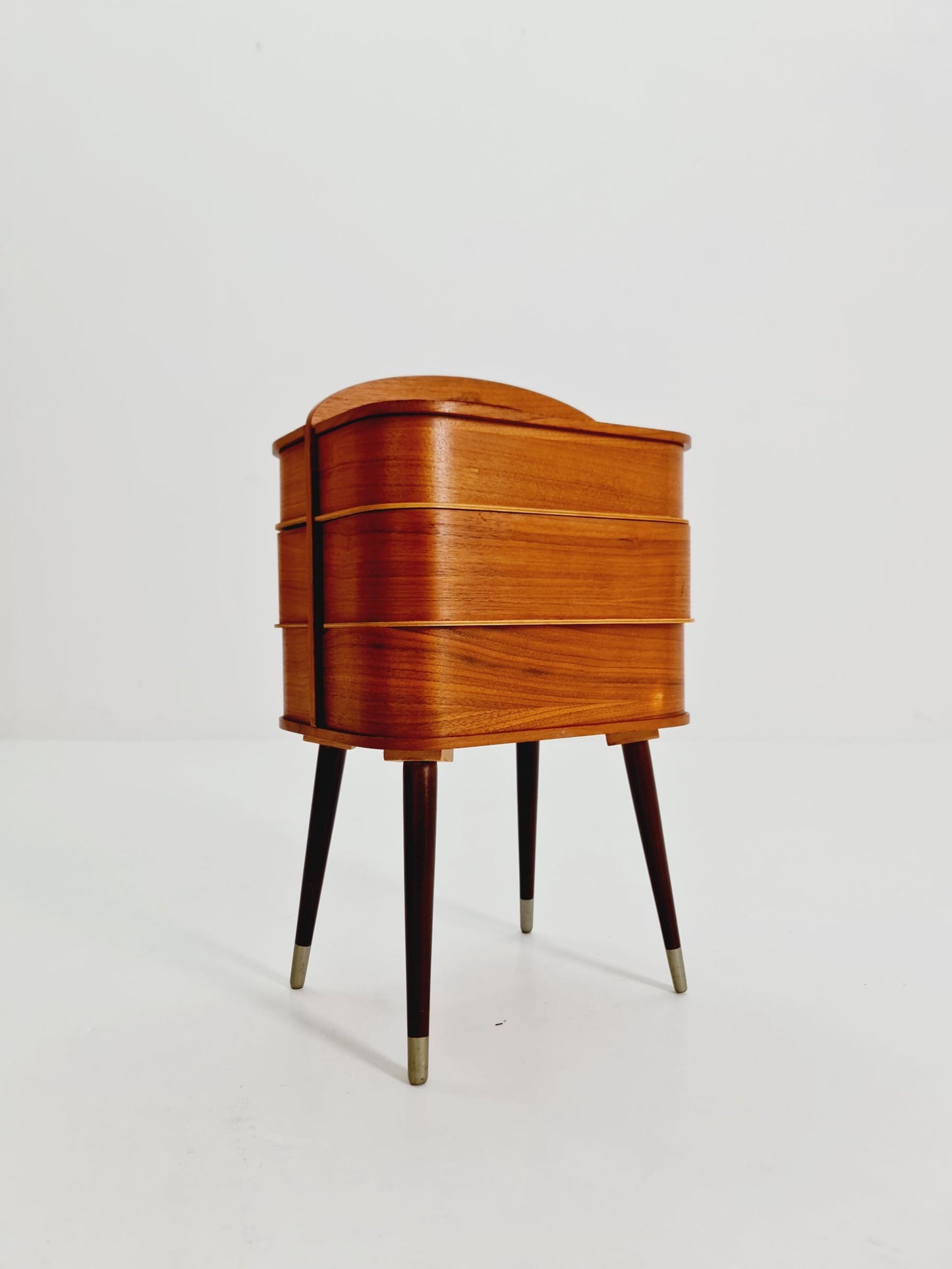 Vintage teak sweing table/ side table cabinet, 1960s