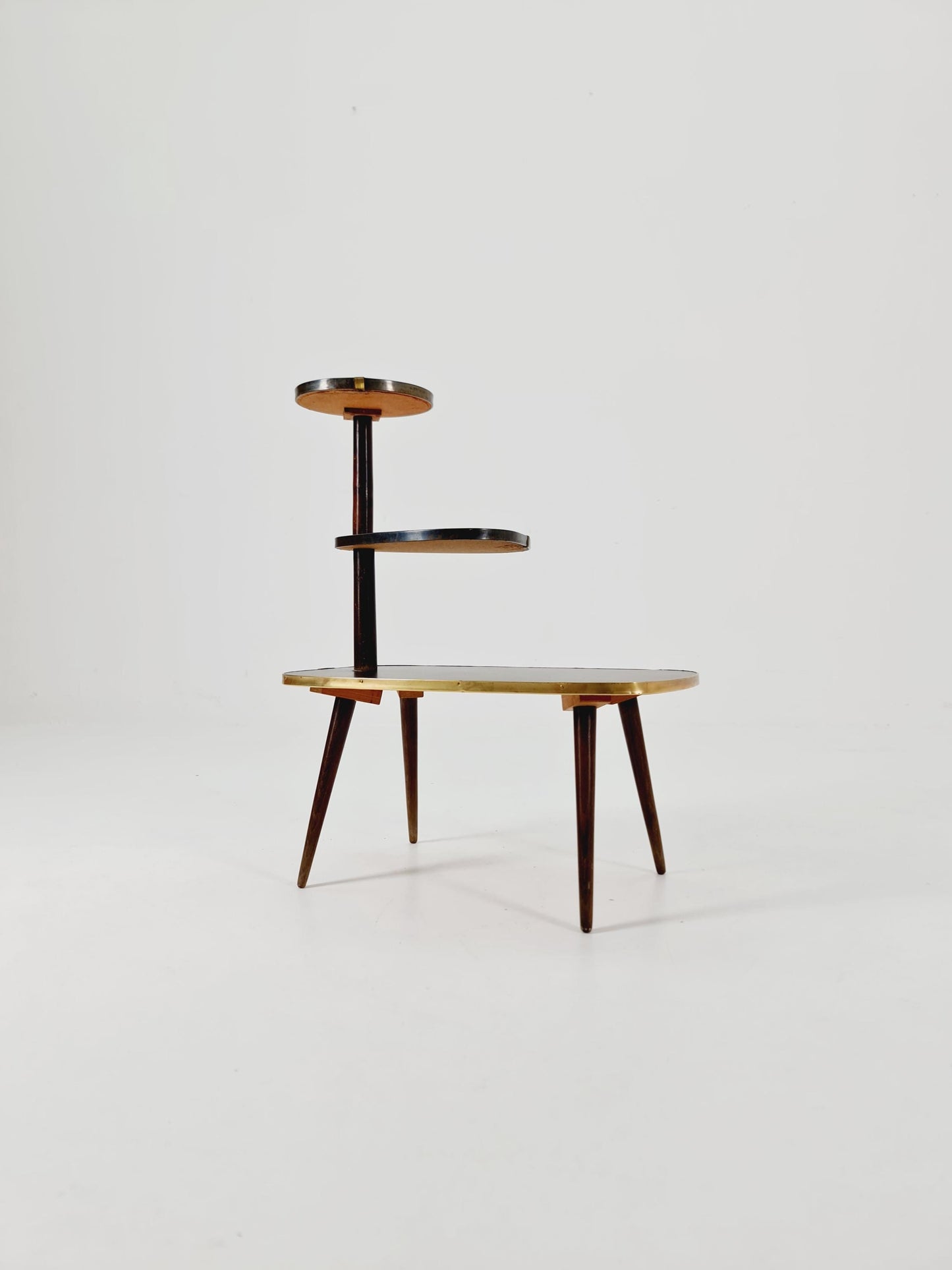 German Plant Stand, colorful Vintage Mid-Century Minimalist Indoor flower table, 1960s