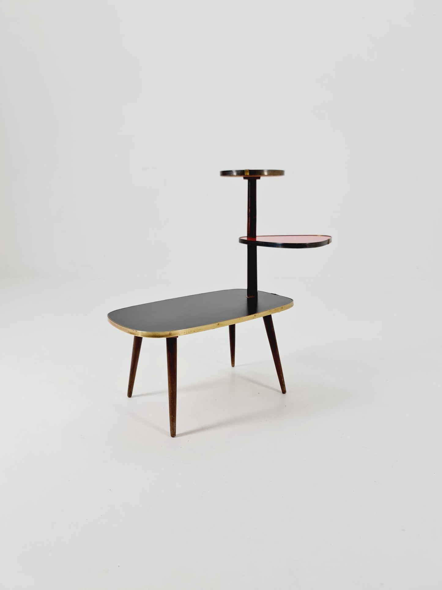 German Plant Stand, colorful Vintage Mid-Century Minimalist Indoor flower table, 1960s