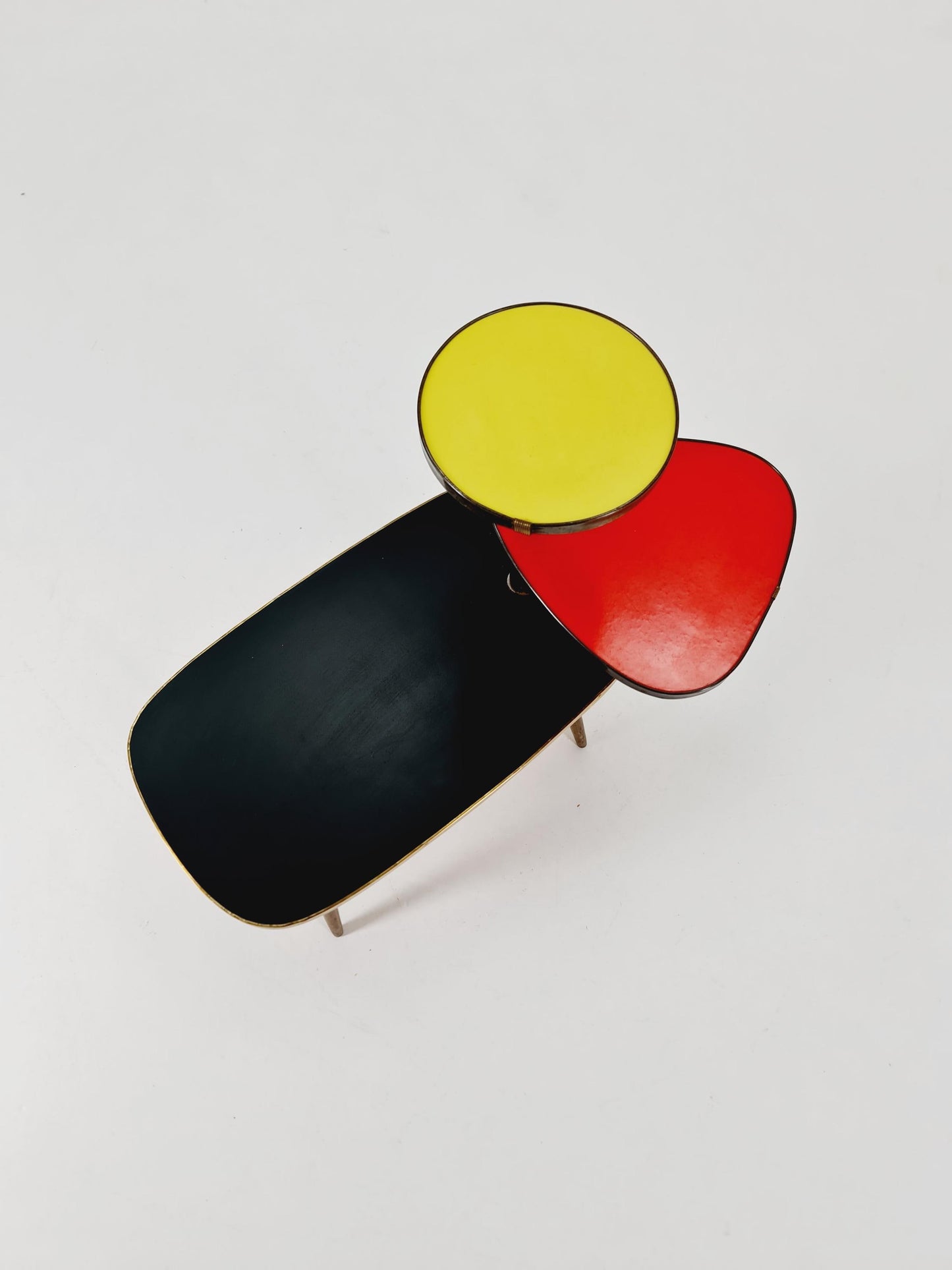 German Plant Stand, colorful Vintage Mid-Century Minimalist Indoor flower table, 1960s