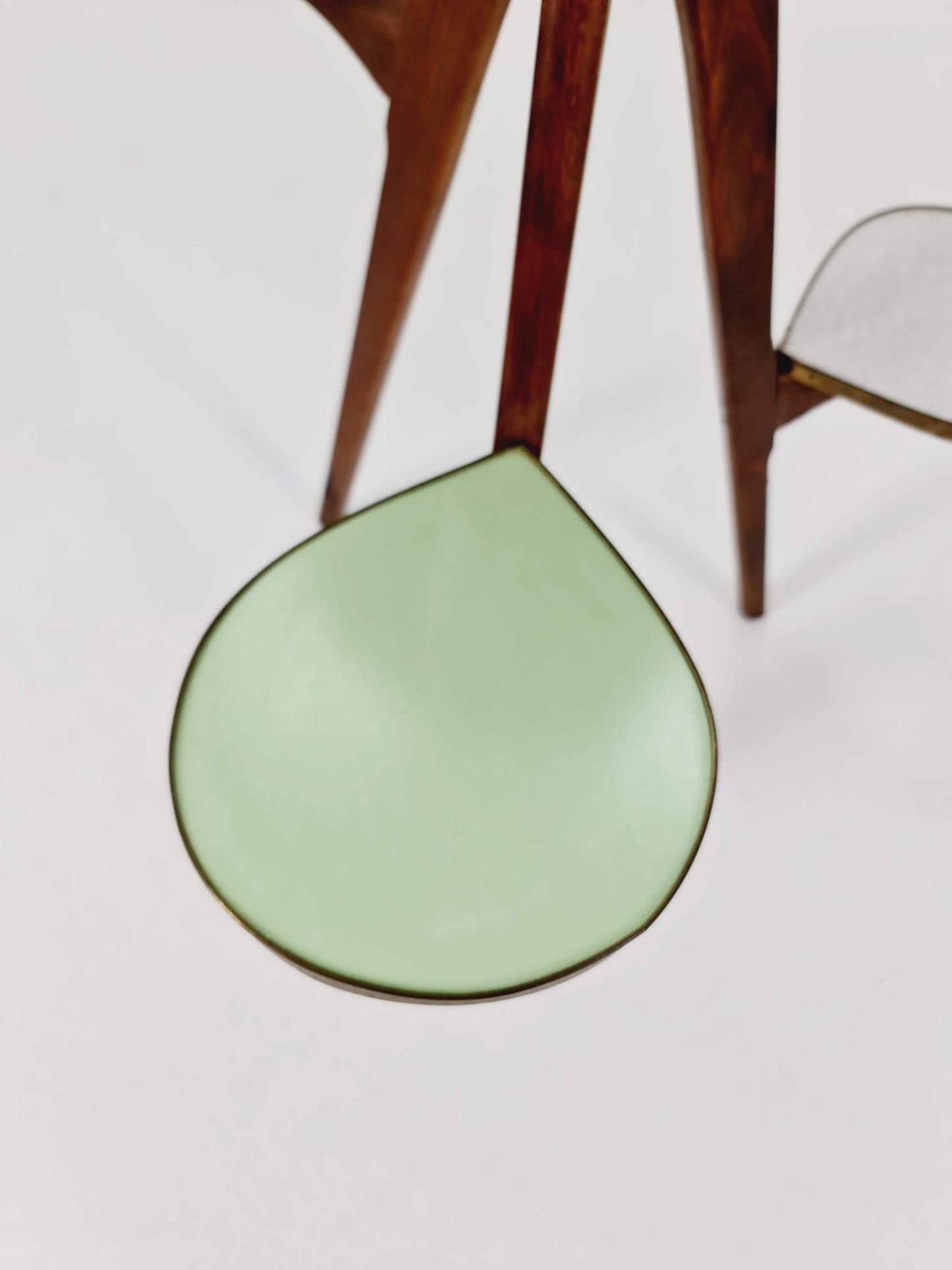 Big 1950s German Plant Stand, Colorful Vintage Mid-Century Minimalist Indoor Plant Stand Side Table Retro flower table
