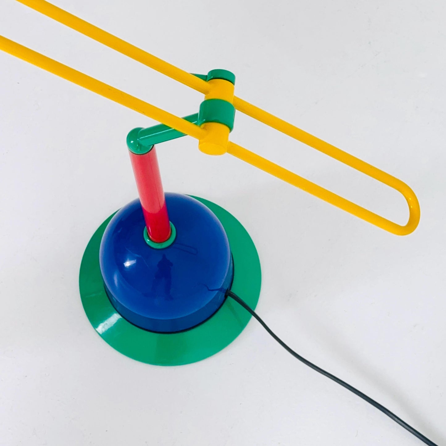 1 of 2 Mid century Postmodern Table Lamp by LACRI, Memphis Milano Style, 1980s Italy
