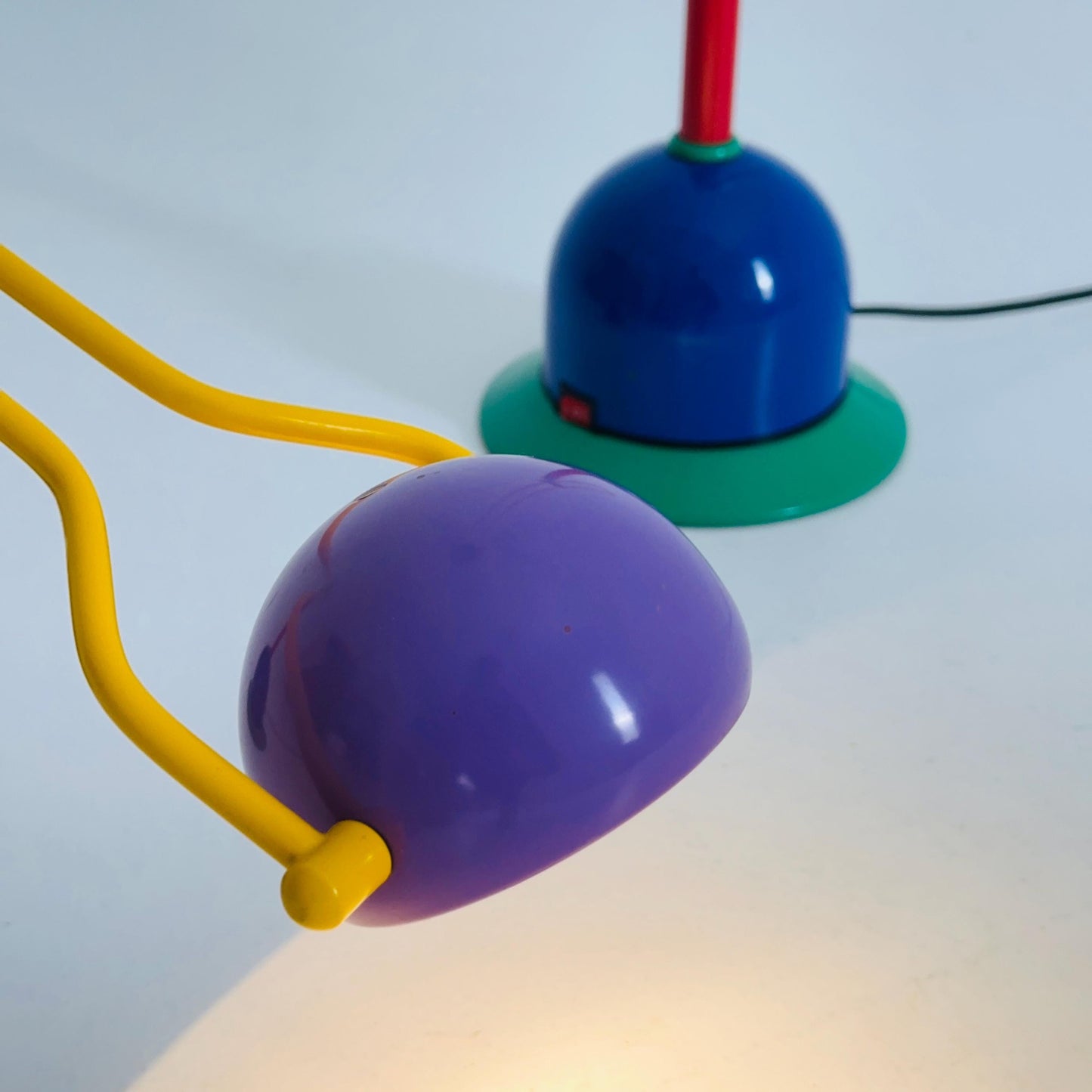 1 of 2 Mid century Postmodern Table Lamp by LACRI, Memphis Milano Style, 1980s Italy