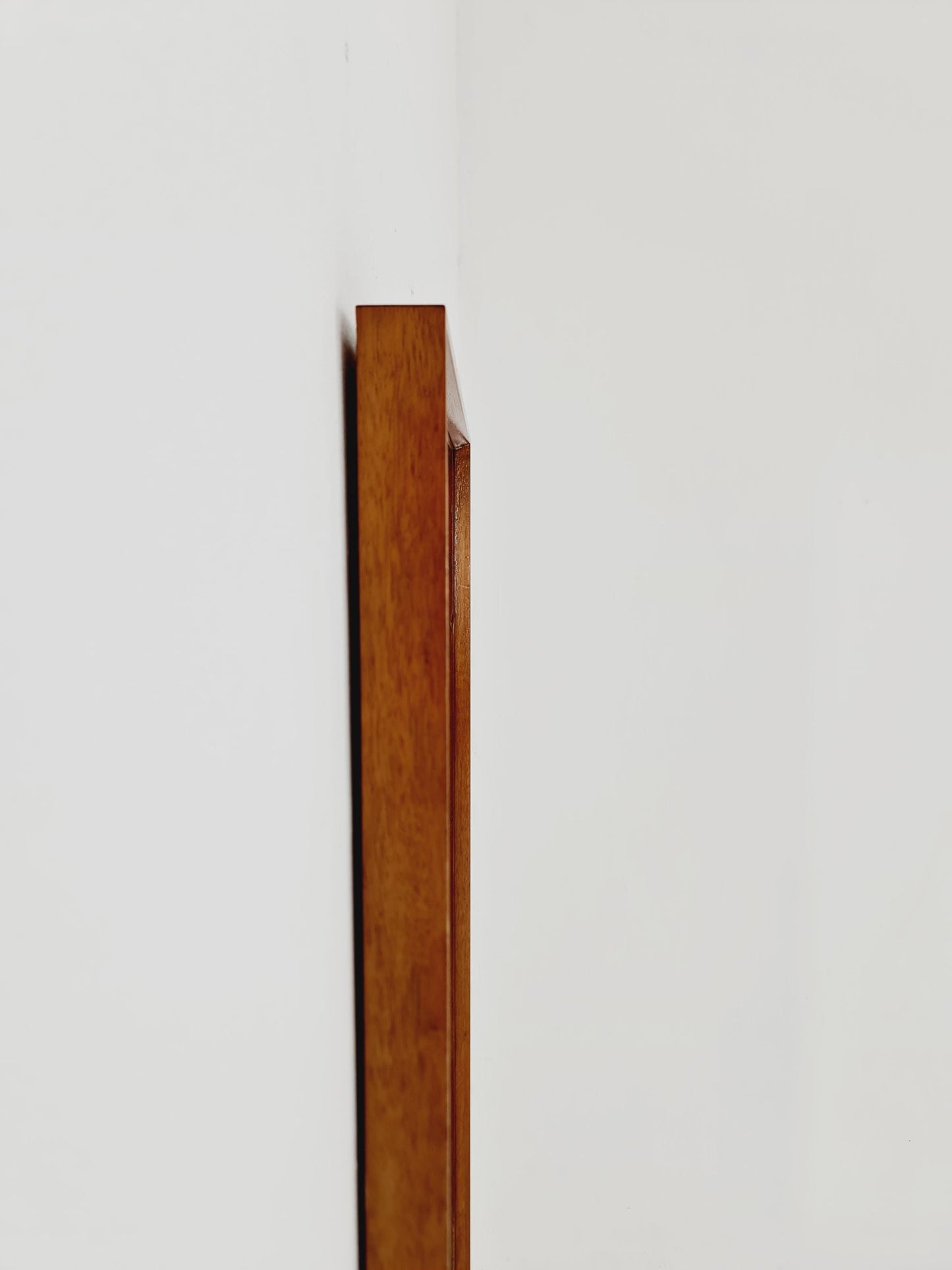 Big Teak German mid-century Modern wall-mounted mirror , 1960s