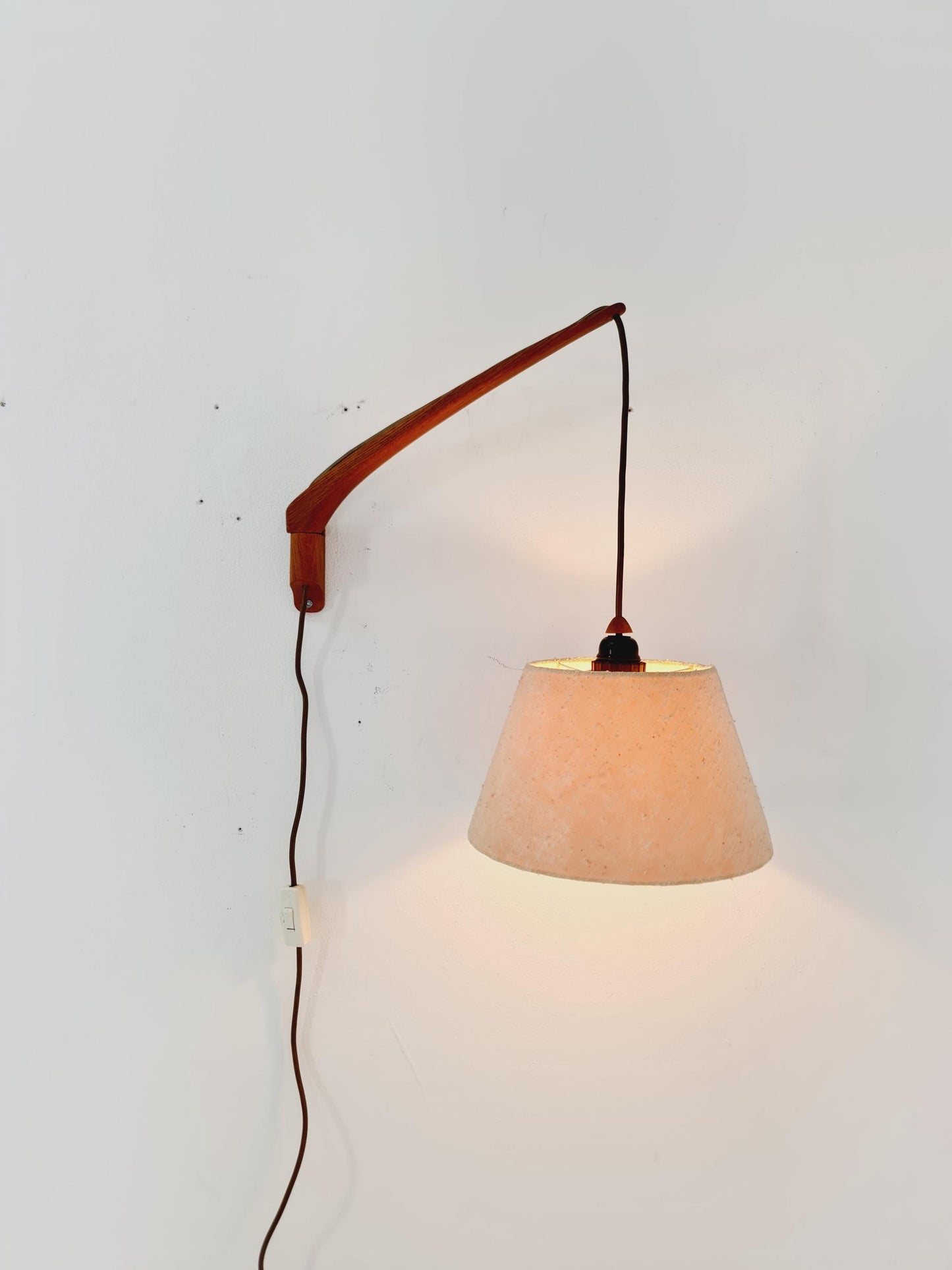 Swidish Oak wall Lamp By Luxus Vittsiö 1960s