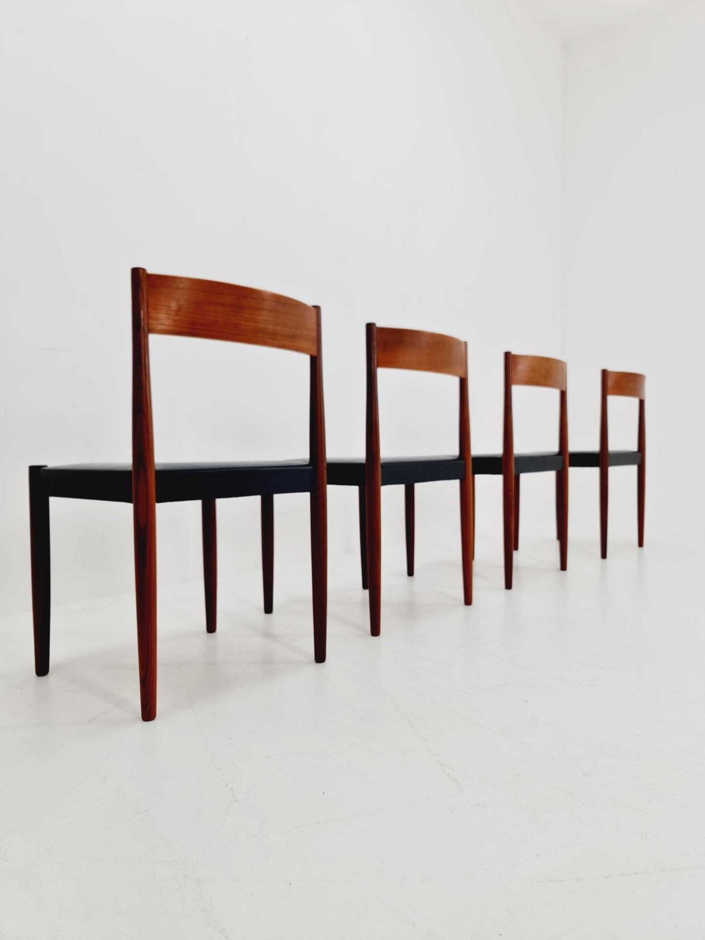 Danish Modern Teak Chairs Design by Niels Möller for Frem Rojle, 1960s, set of 4