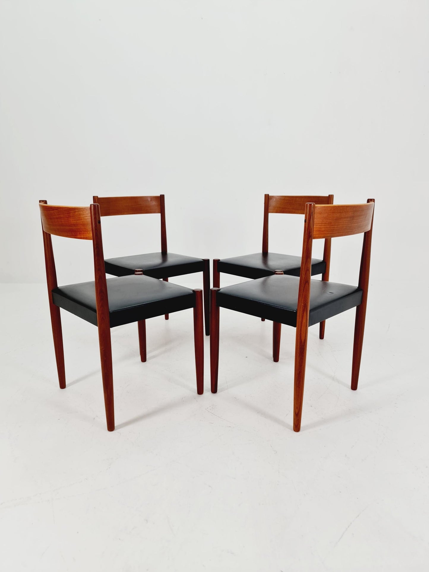 Danish Modern Teak Chairs Design by Niels Möller for Frem Rojle, 1960s, set of 4