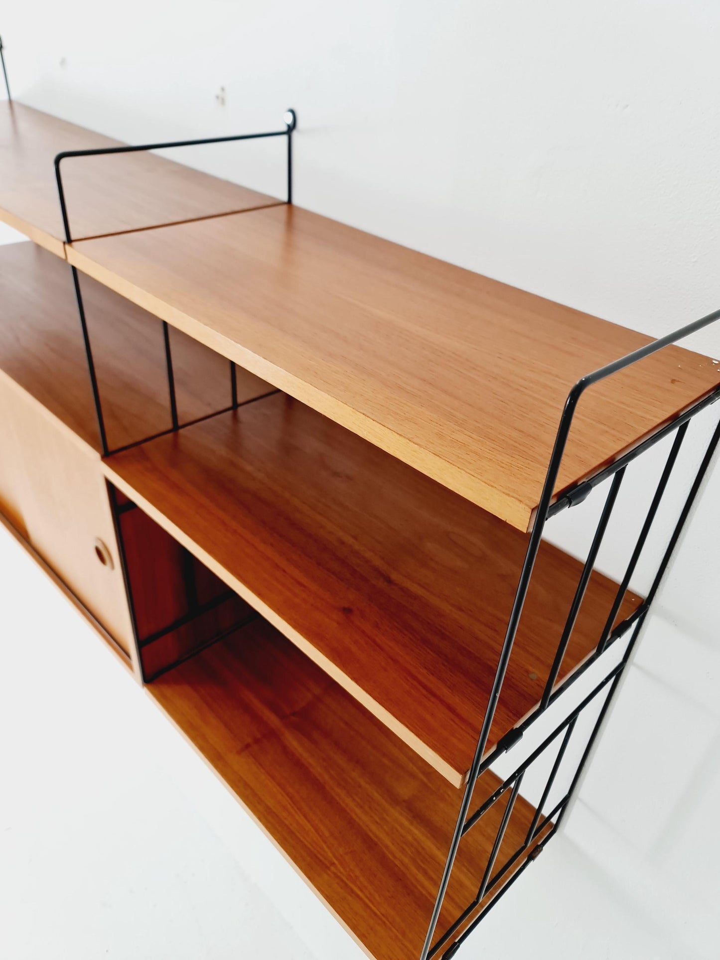 String shelf-system, bookcase cabinet teak by WHB Germany, 1950s